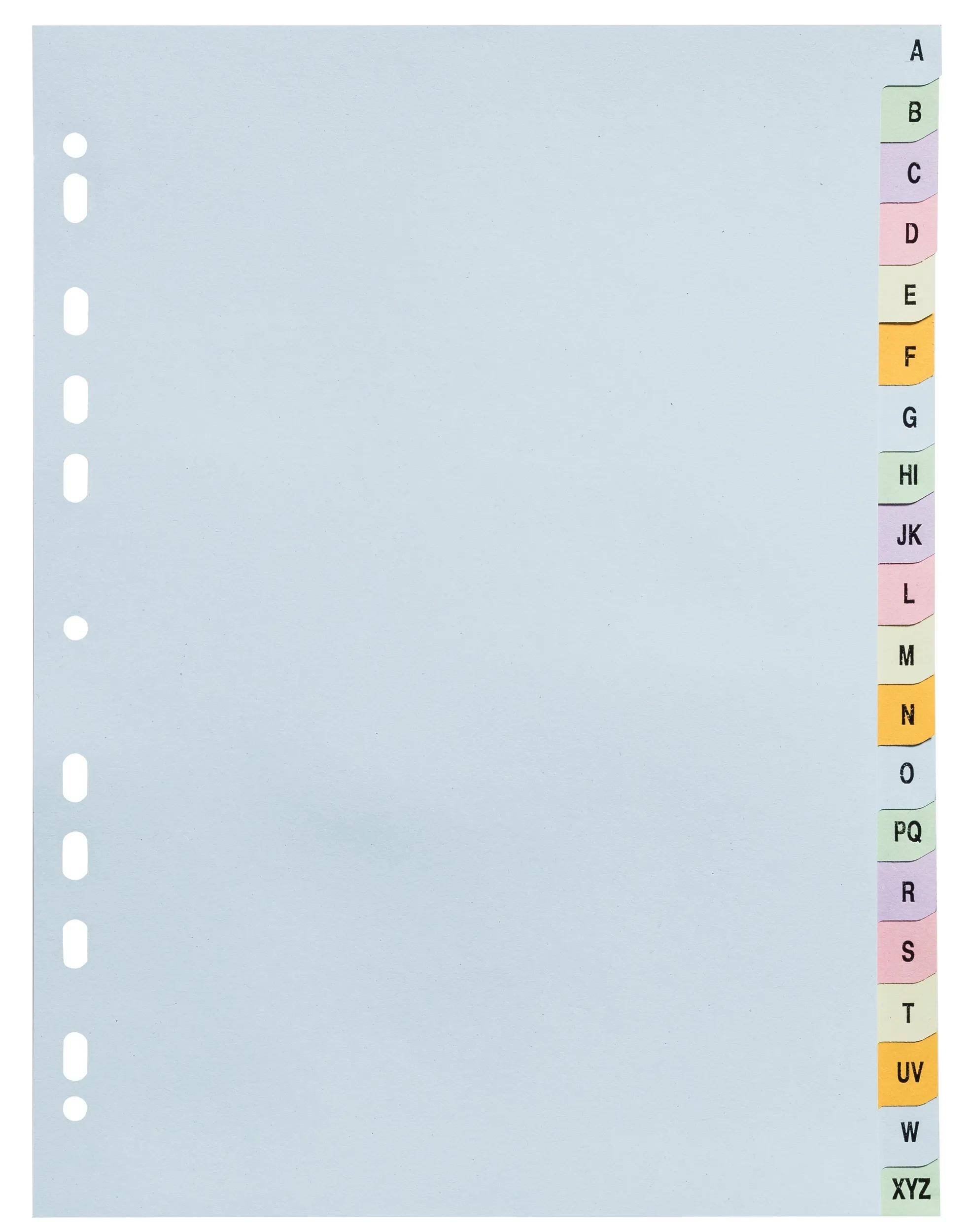 Exacompta 2621E 20x Register A-Z A4 Manila 160g pastell