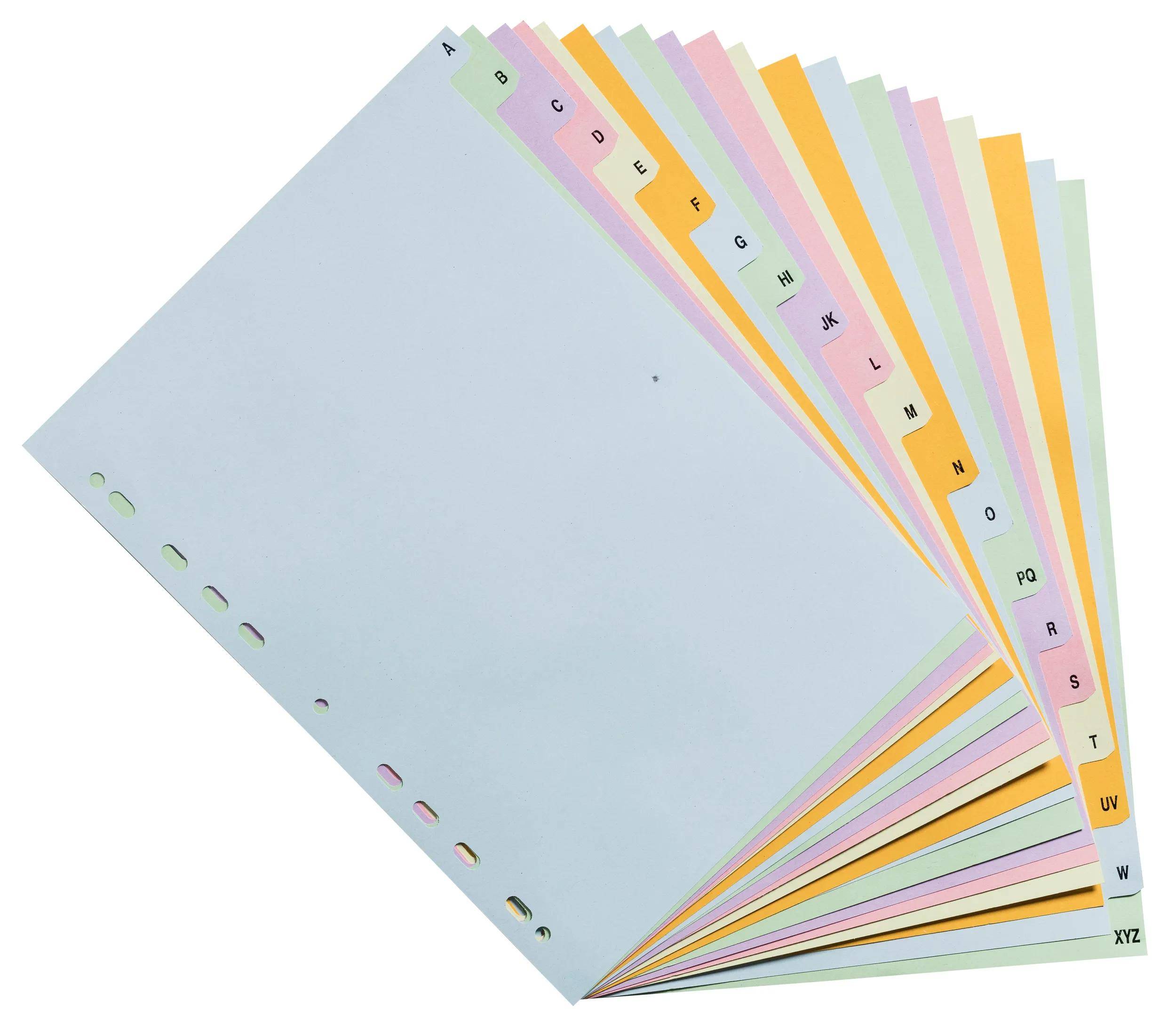 Exacompta 2621E 20x Register A-Z A4 Manila 160g pastell