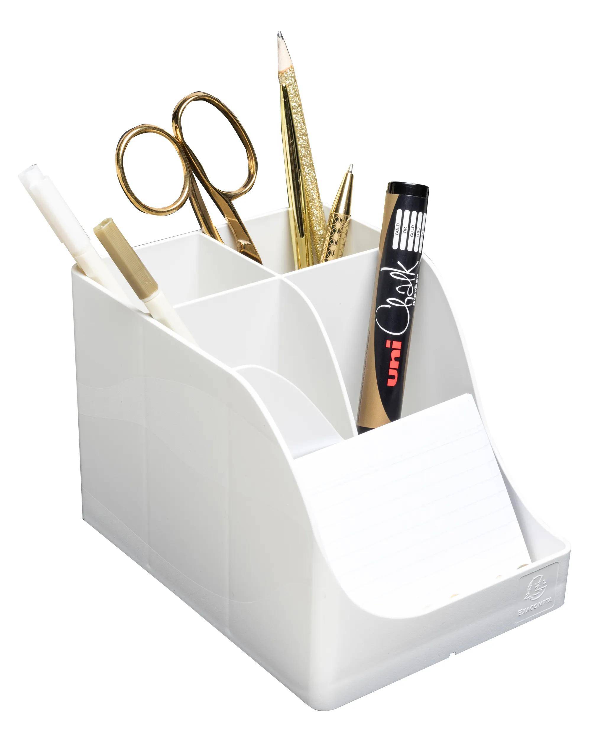 Exacompta 69513D 4x Stifteköcher Pen-Wave Weiß