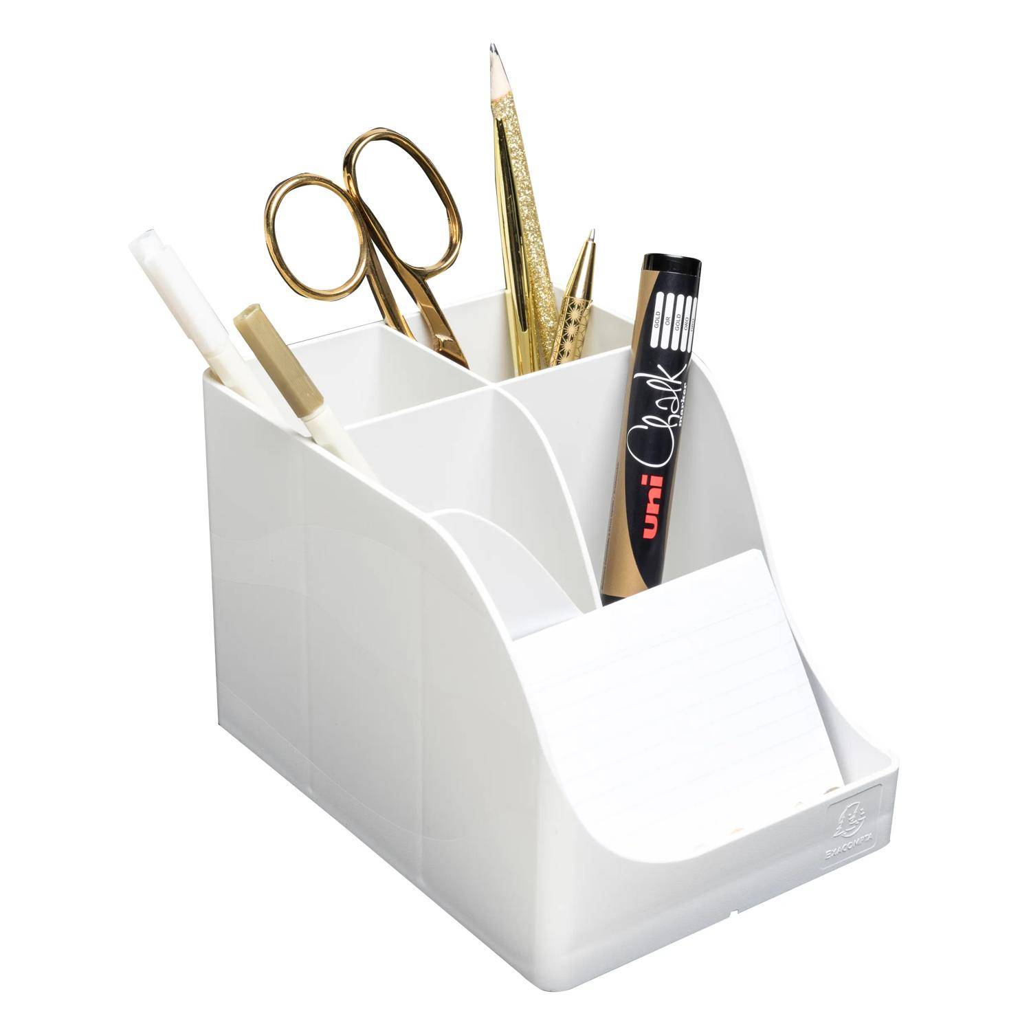 Exacompta 69513D 4x Stifteköcher Pen-Wave Weiß