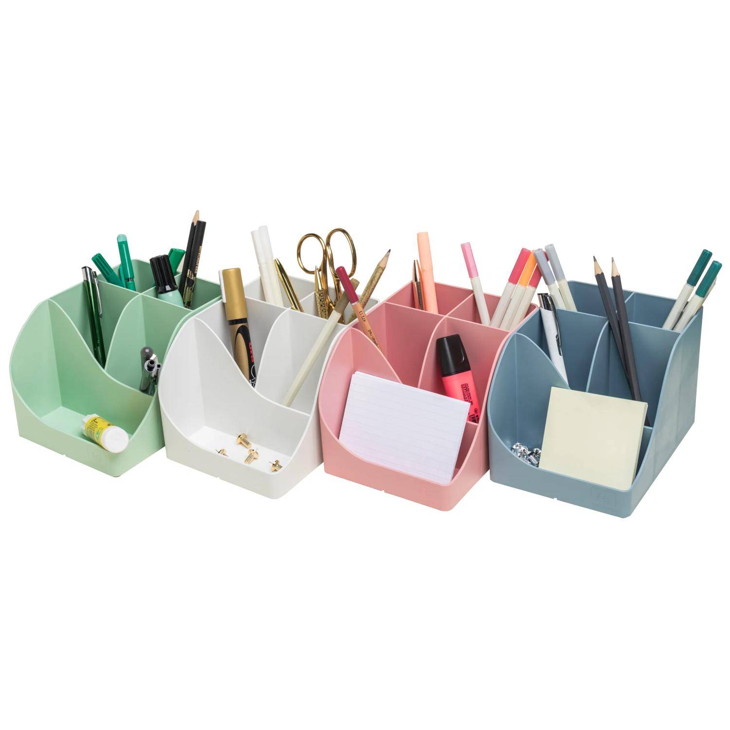 Exacompta 695303D 4x Stifteköcher Pen Wave Autentik Sortiert