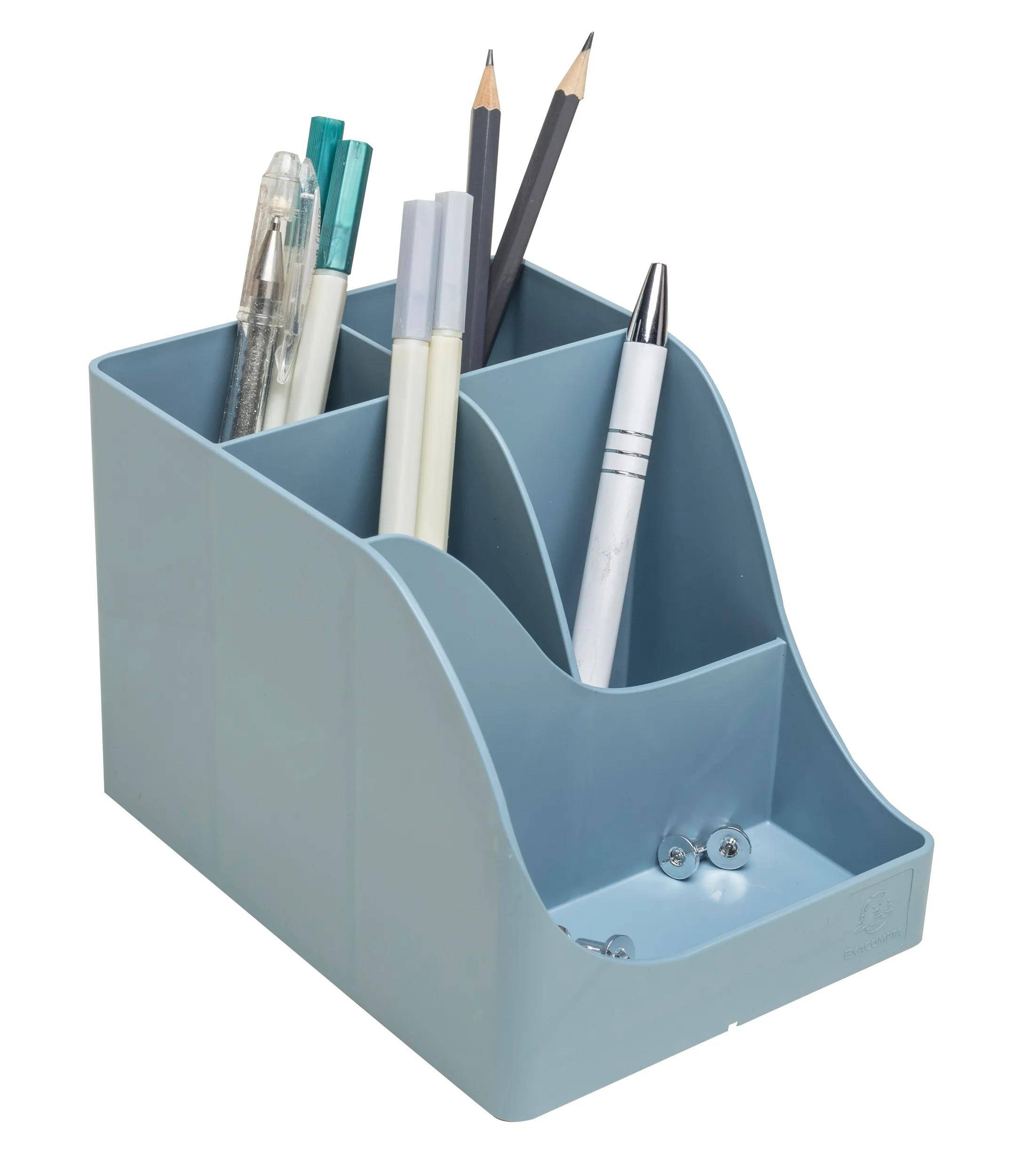 Exacompta 69570D 4x Stifteköcher Pen-Wave Autentik Blau grau