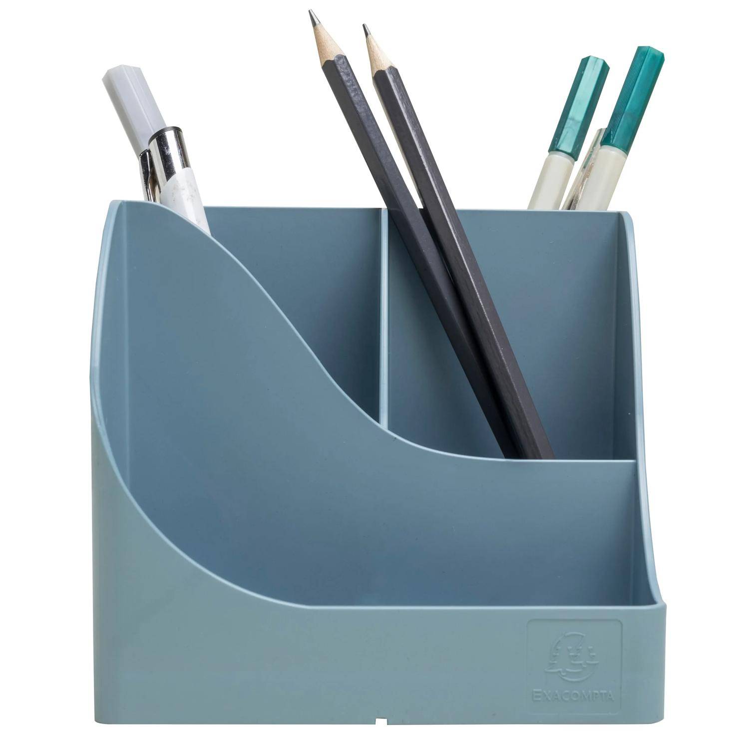 Exacompta 69570D 4x Stifteköcher Pen-Wave Autentik Blau grau