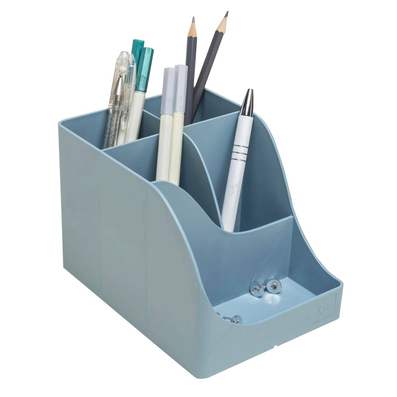 Exacompta 69570D 4x Stifteköcher Pen-Wave Autentik Blau grau