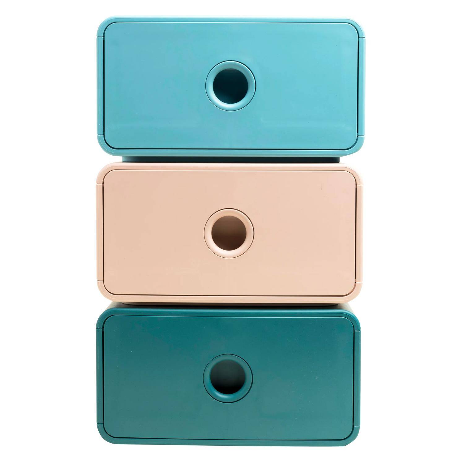 Exacompta 315431D 3x Ablagemodul Tiny Box Skandi Hellrosa