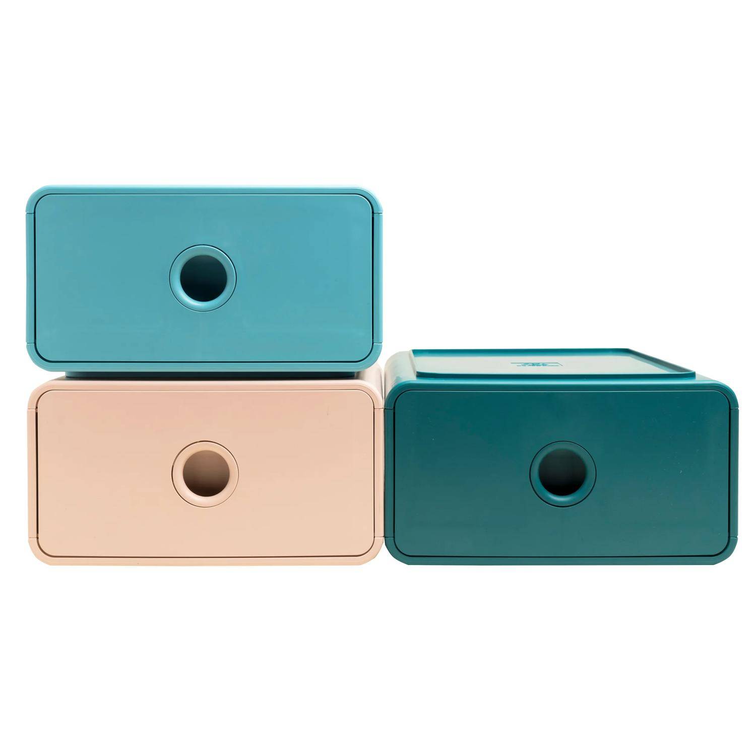 Exacompta 315431D 3x Ablagemodul Tiny Box Skandi Hellrosa