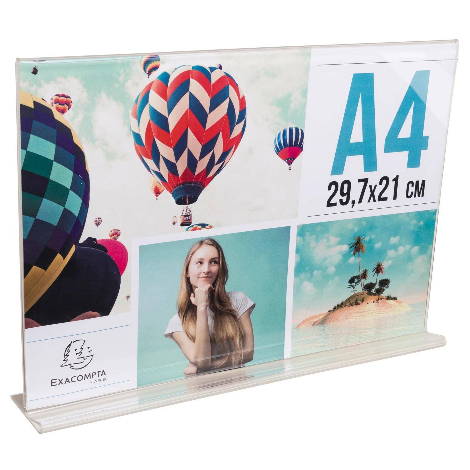 Exacompta 84159D 10x Tischaufsteller A4 T-Form Hoch