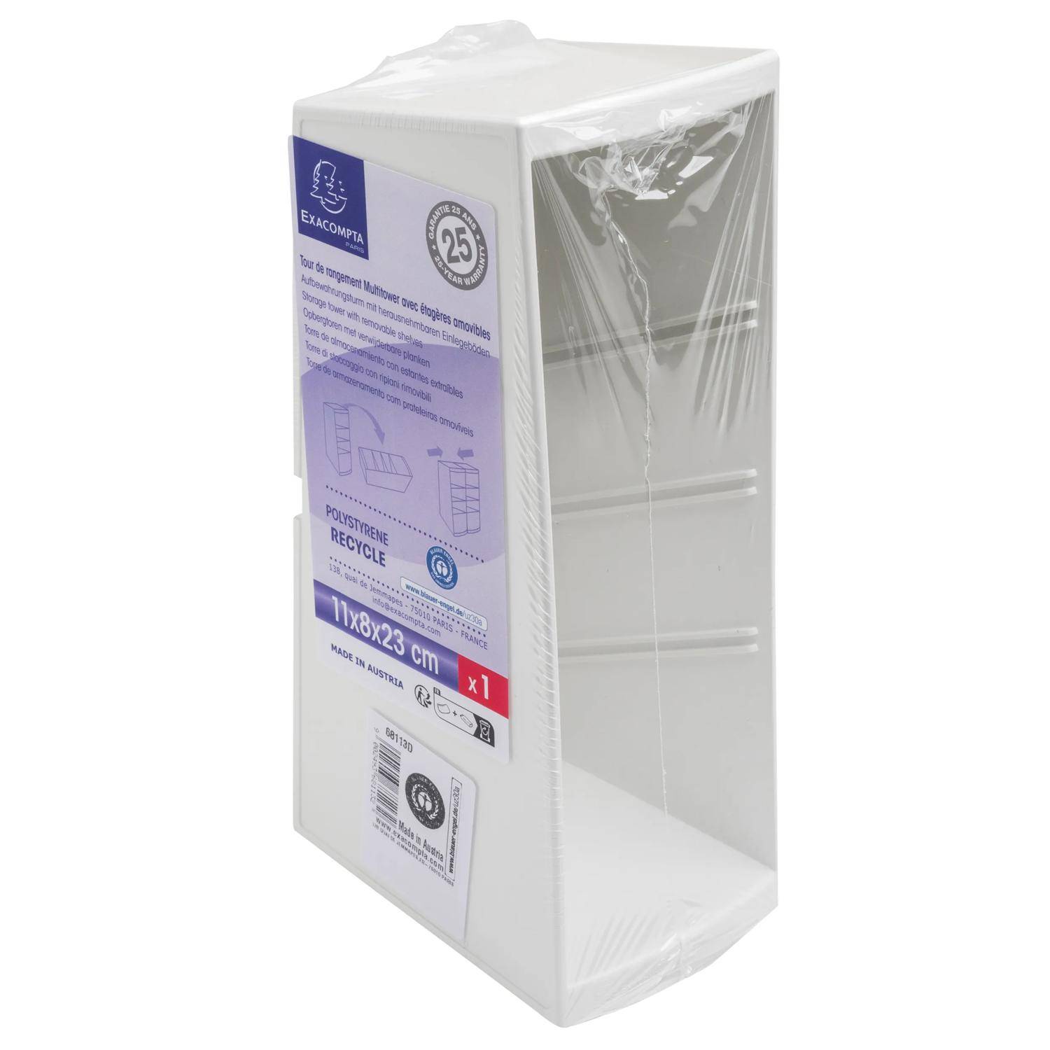 Exacompta 68113D 4x Aufbewahrung MultiTower Autentik Weiß
