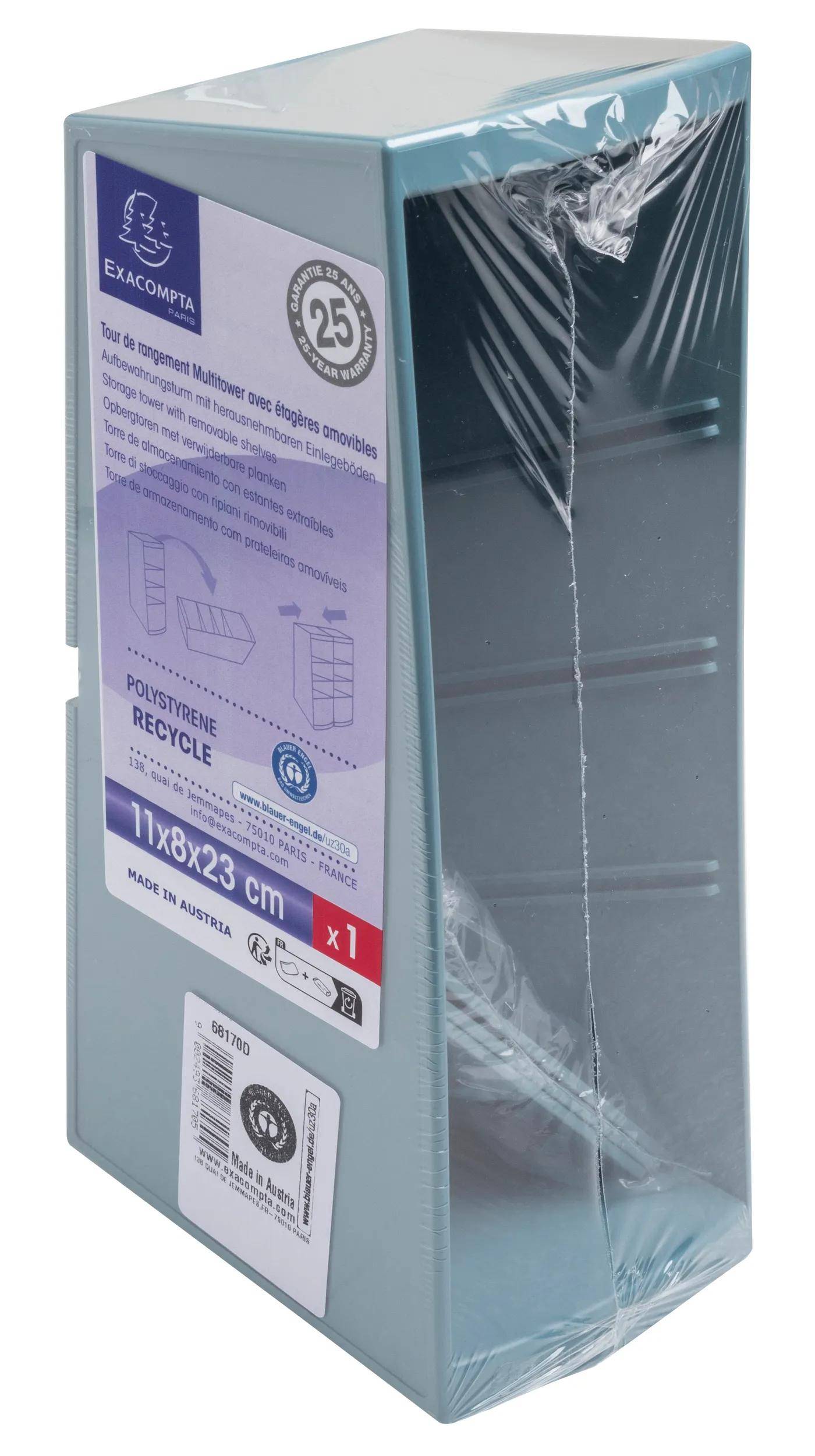 Exacompta 68170D 4x Aufbewahrung MultiTower Autentik Grau