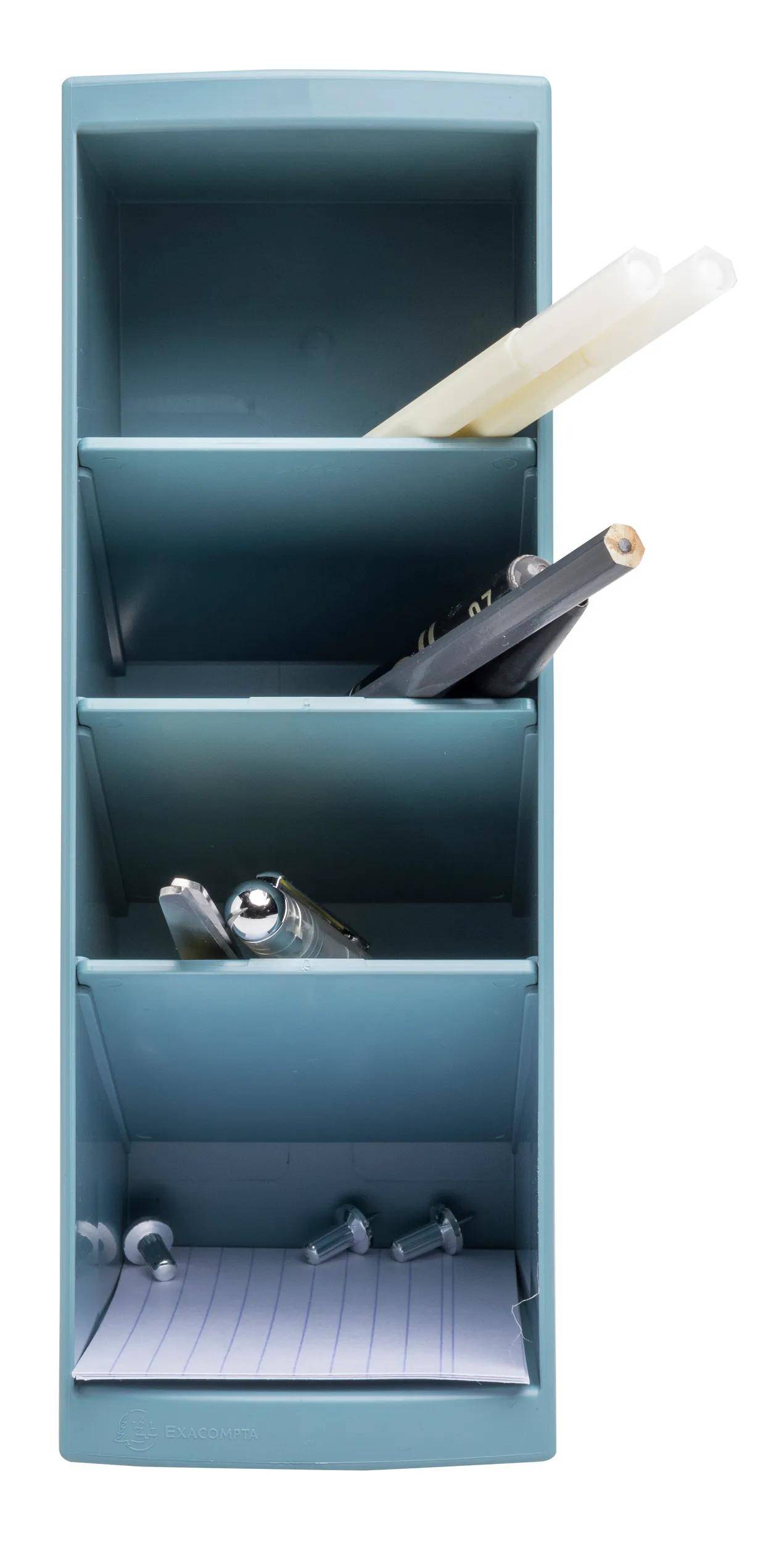 Exacompta 68170D 4x Aufbewahrung MultiTower Autentik Grau