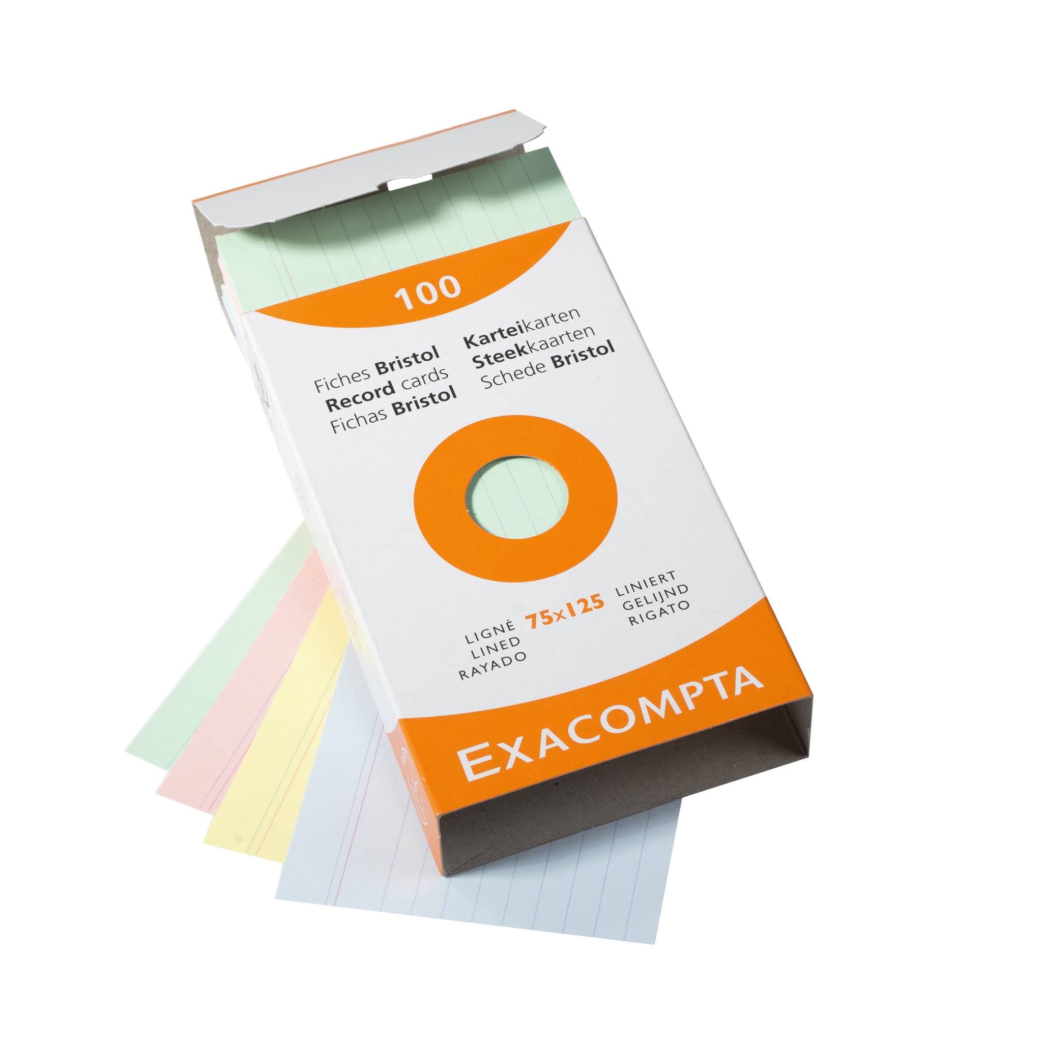 Exacompta 13851X 10x Karteikarten 7,5x12, - Farben sortiert