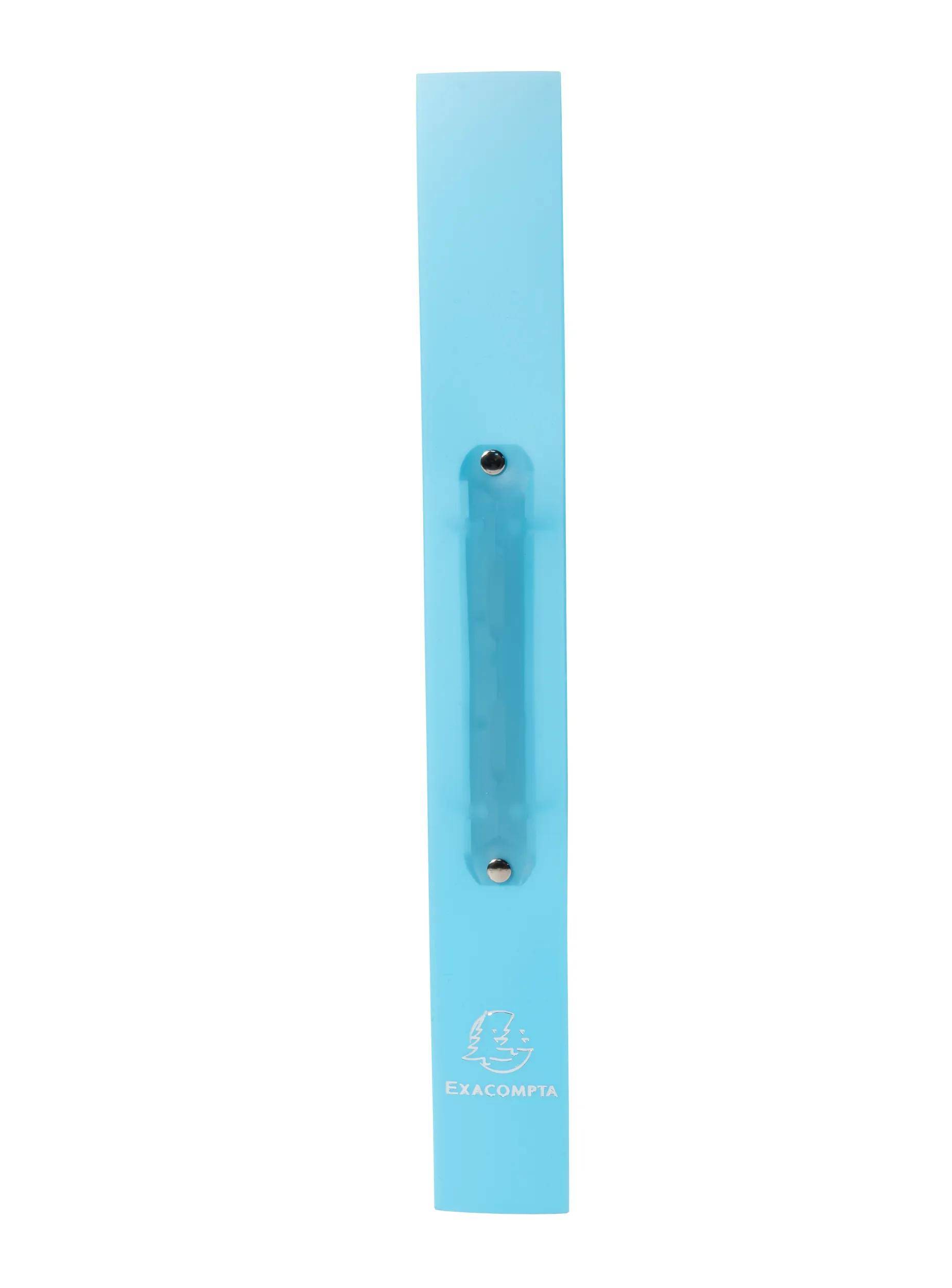 Exacompta 54972E 15x Ringbuch 2R 30mm PP A4 Chrom Pastel Blau