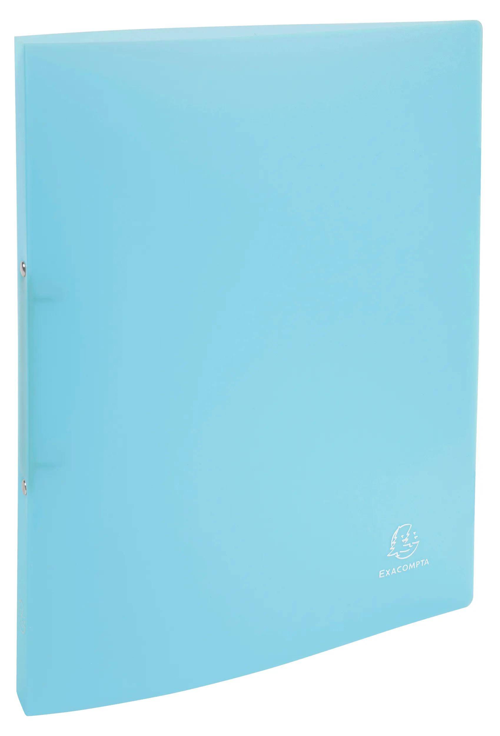 Exacompta 54972E 15x Ringbuch 2R 30mm PP A4 Chrom Pastel Blau