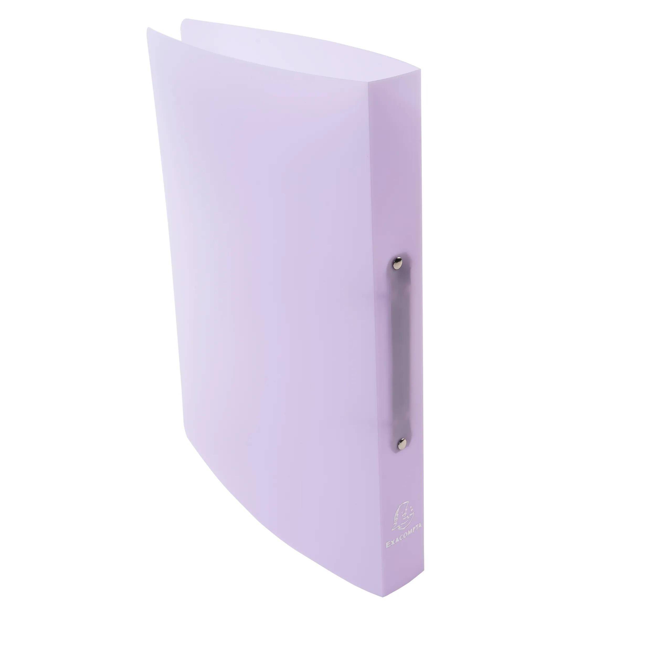 Exacompta 54975E 15x Ringbuch 2R 30mm PP A4 Chrom Pastel Lila