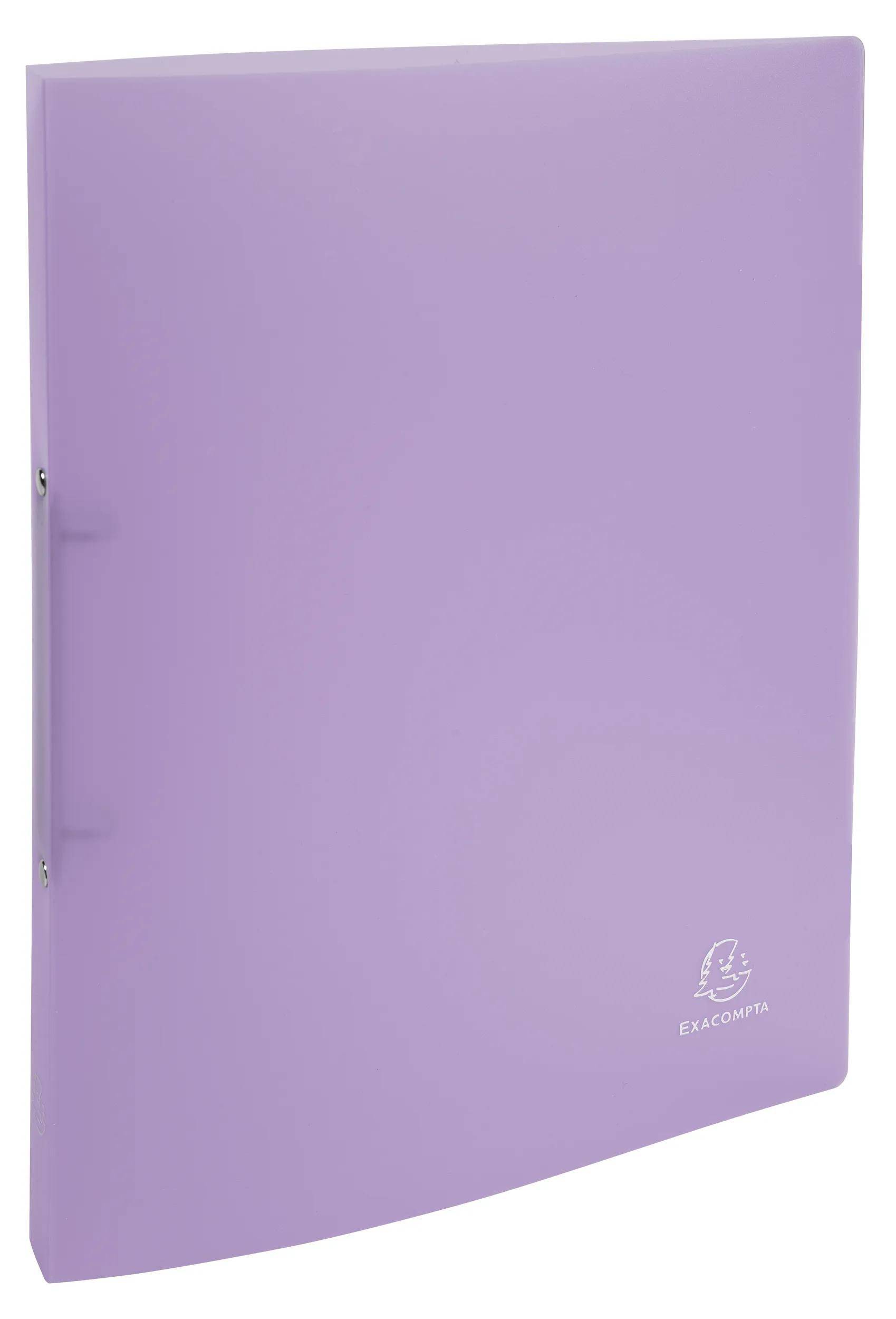 Exacompta 54975E 15x Ringbuch 2R 30mm PP A4 Chrom Pastel Lila