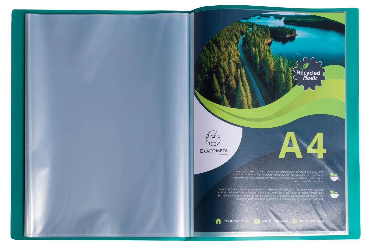 Exacompta 78540E 15x Sichtmappe Opak recycl A4 40 Hül sortiert