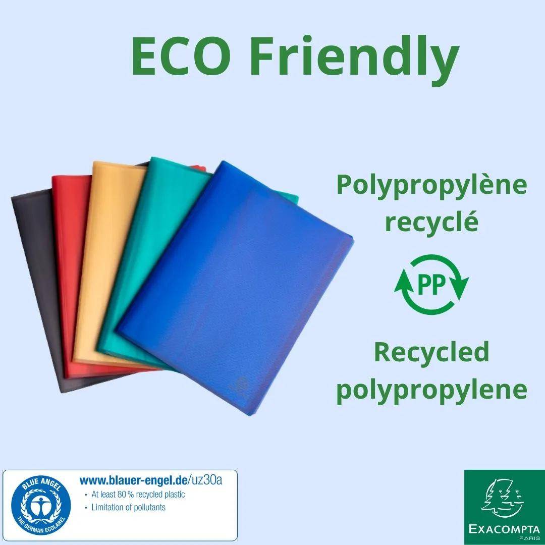 Exacompta 78530E 15x Sichtmappe Opak recycl A4 30 Hülllen sortiert