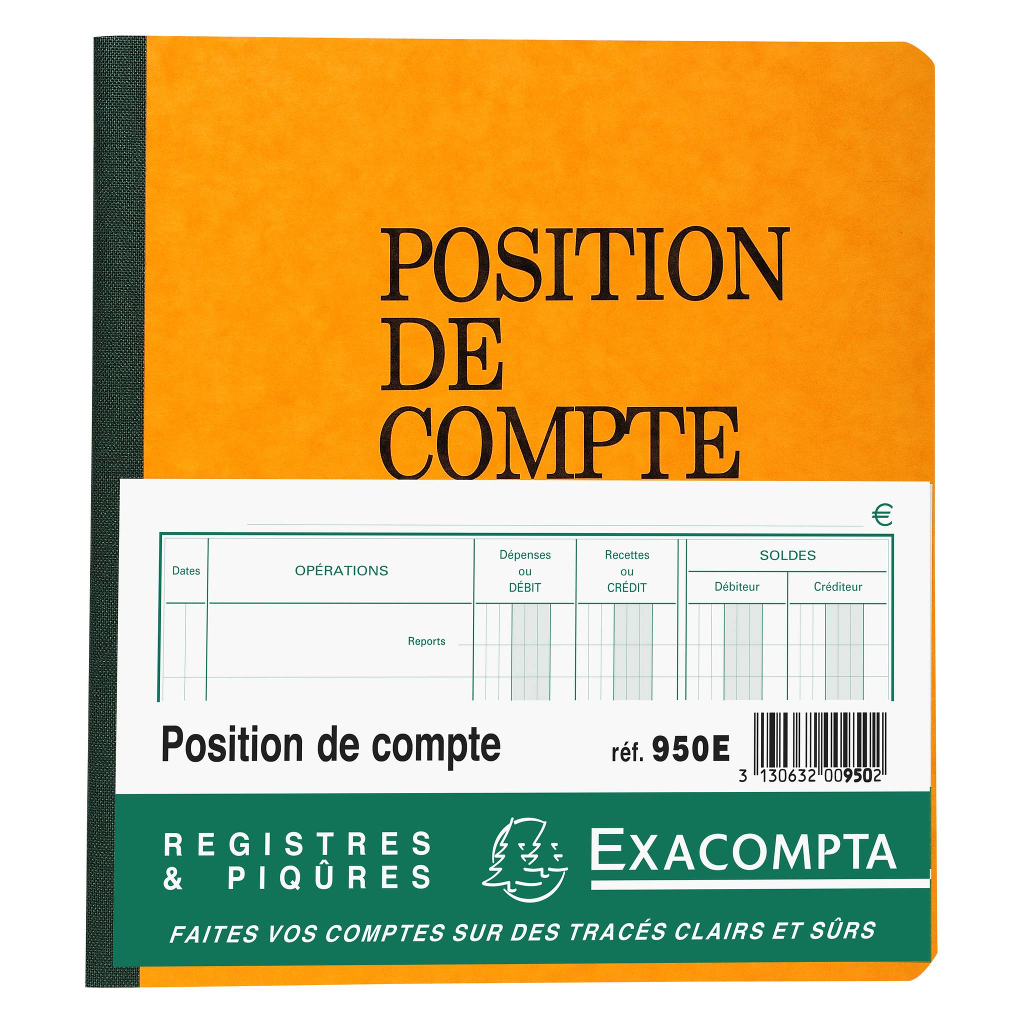 Exacompta 950E 5x PIQ. POSITION DE COMPTE 21/19 80 PA