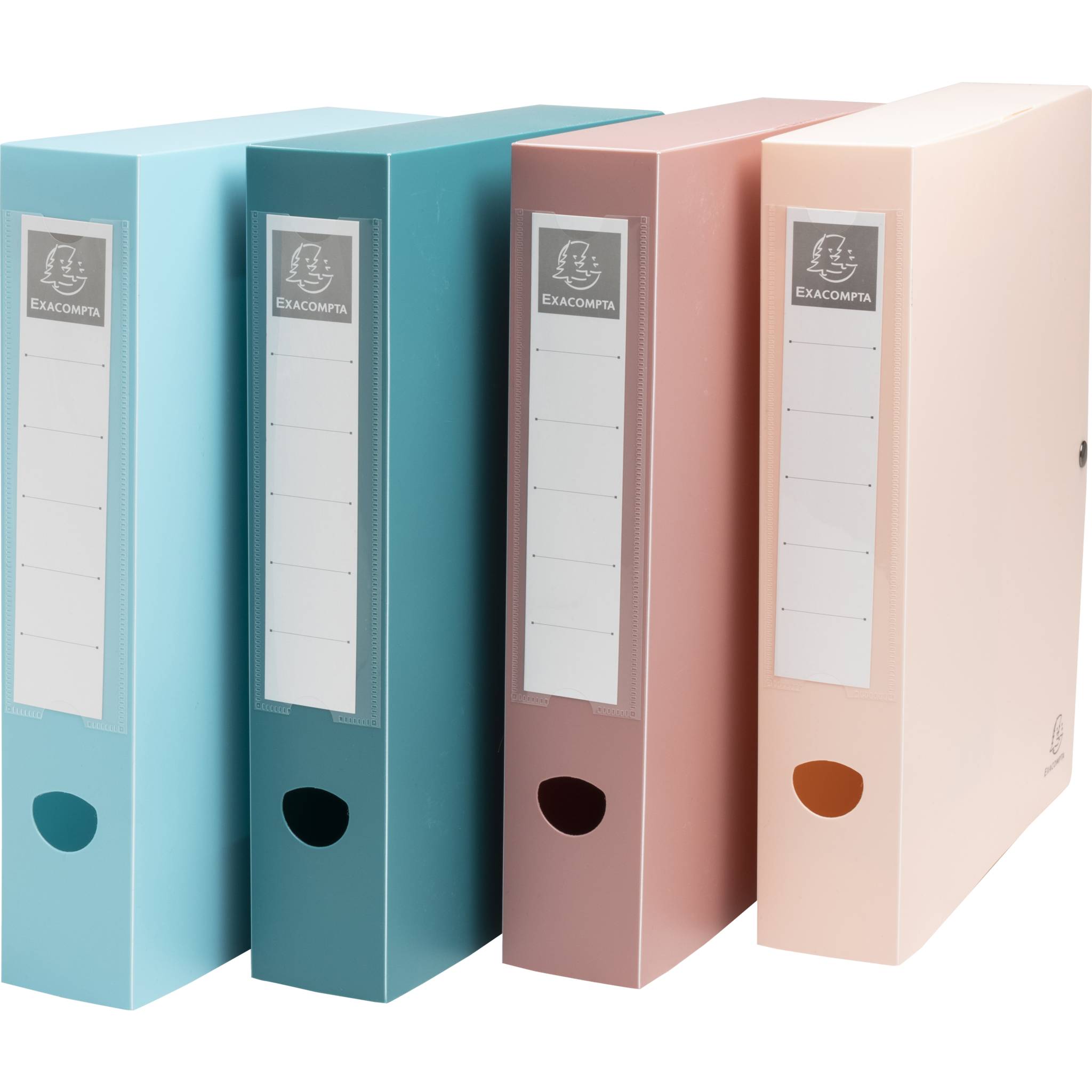 Exacompta 89270E 8x Skandi Archivbox R60mm A4 RC PP Sortiert
