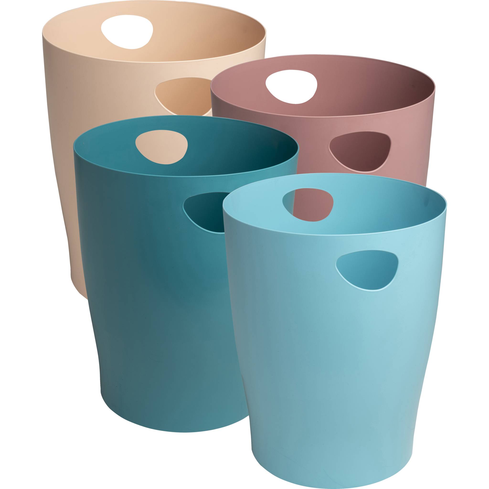 Exacompta 453606D 8x Papierkorb Skandi Ecobin Farben sort