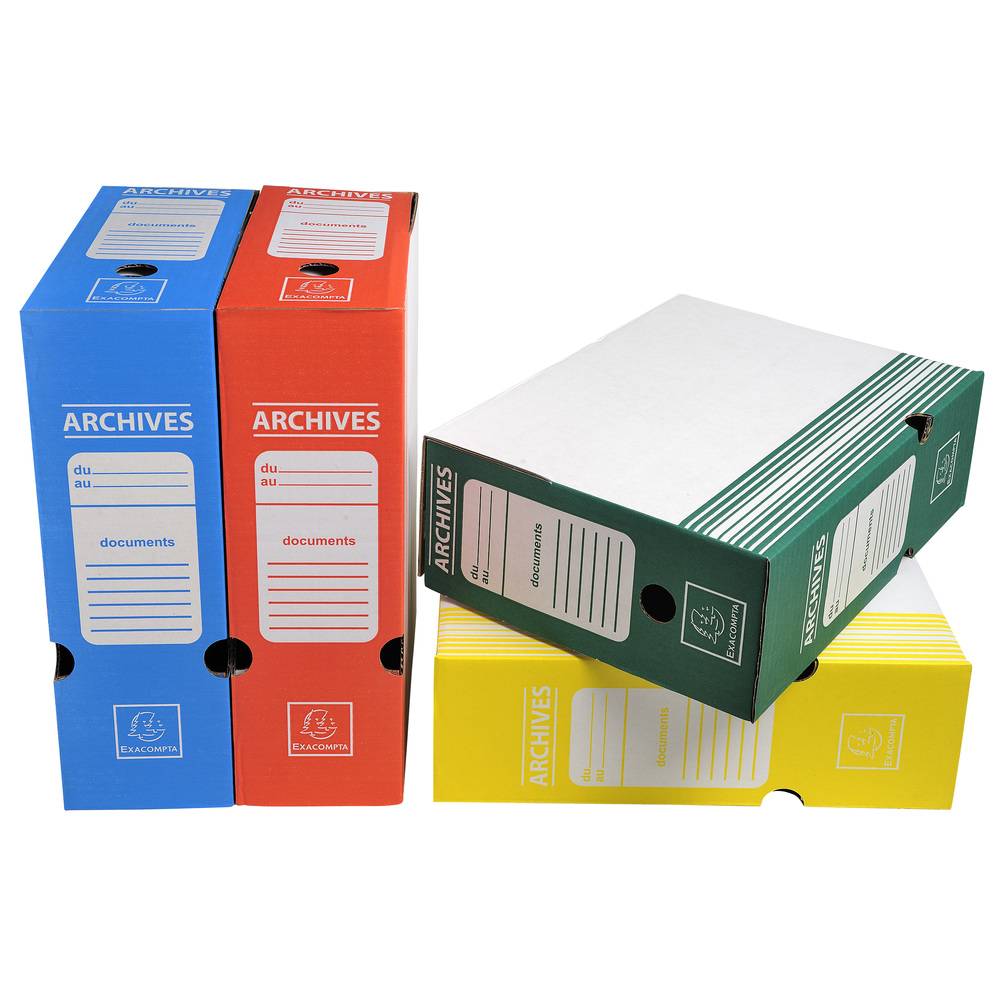 Exacompta 261003H 50x Exacompta Archivschachtel Wellpappe Grün