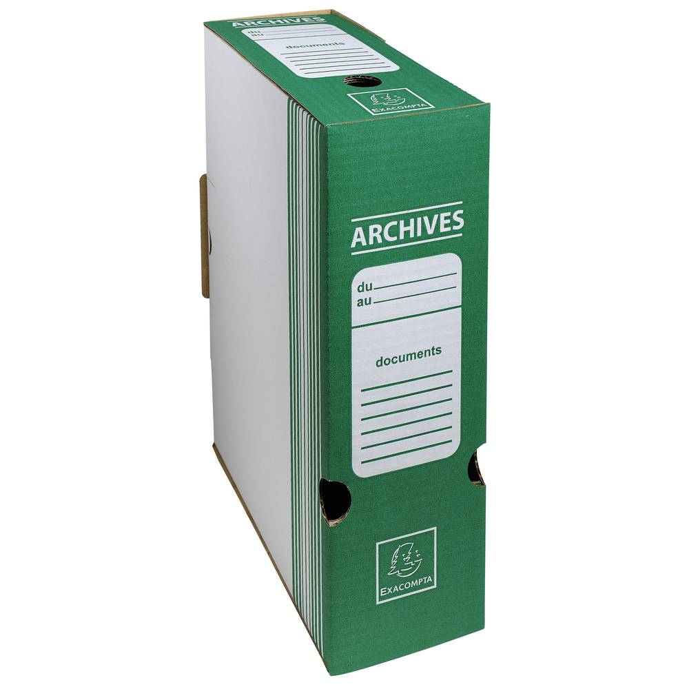 Exacompta 261003H 50x Exacompta Archivschachtel Wellpappe Grün