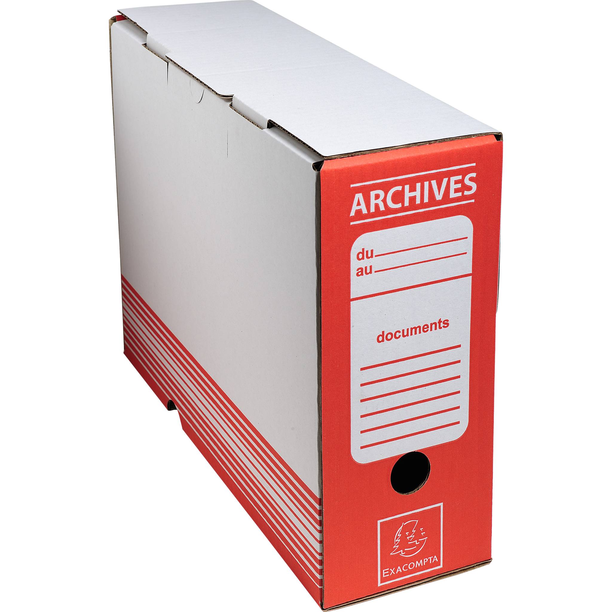 Exacompta 261009H 50x Exacompta Archivschachtel Wellpappe Rot