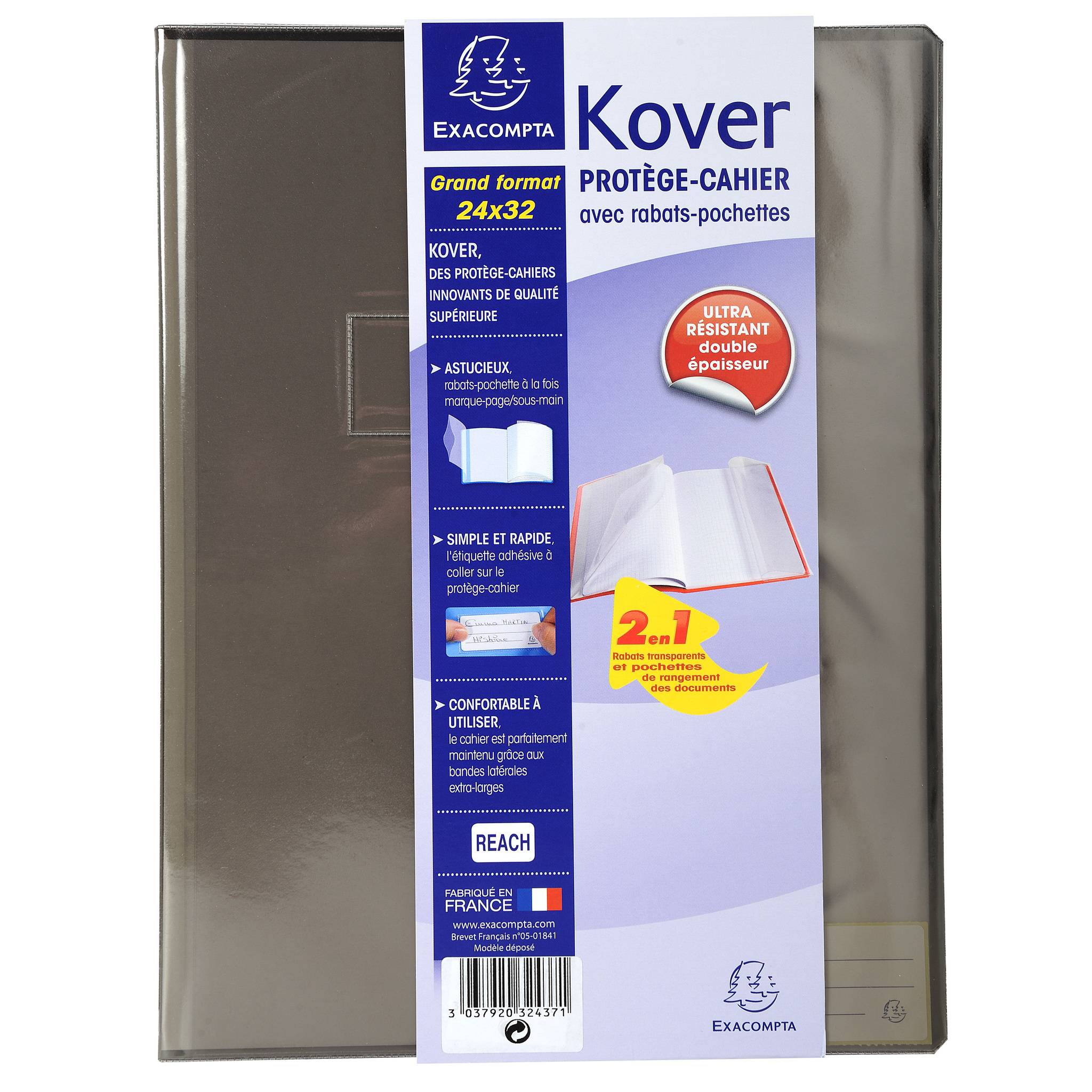 Exacompta 60x Buchhülle 24x32cm PVC - Farben sortiert - 32431E