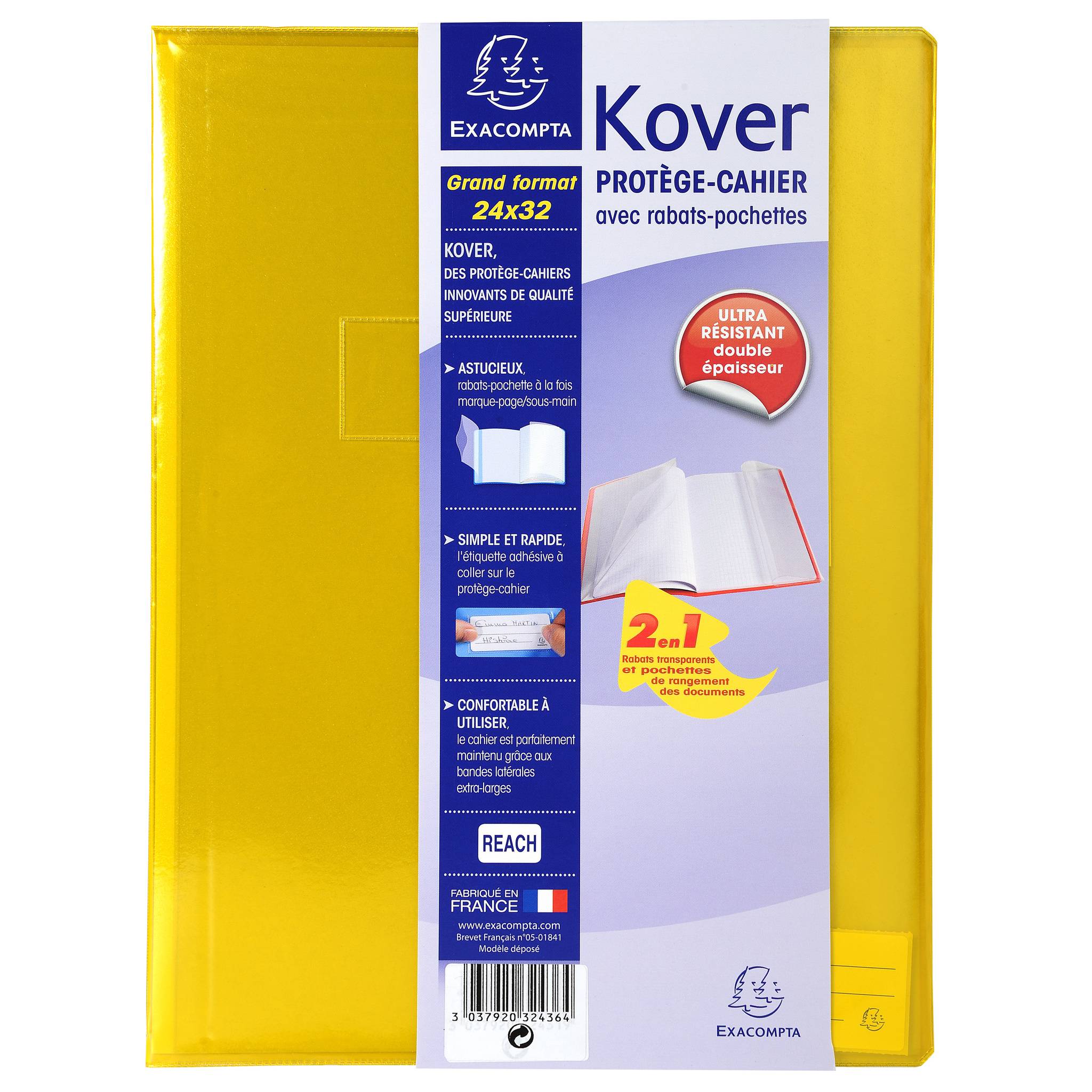 Exacompta 60x Buchhülle 24x32cm PVC - Farben sortiert - 32431E