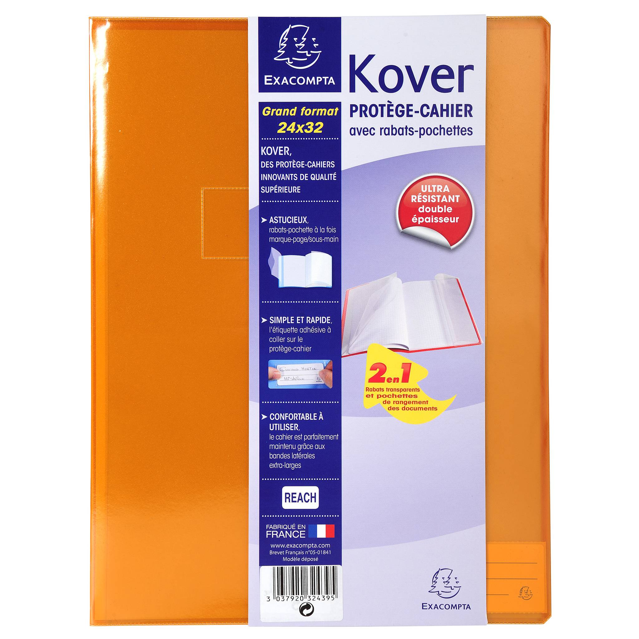 Exacompta 60x Buchhülle 24x32cm PVC - Farben sortiert - 32431E