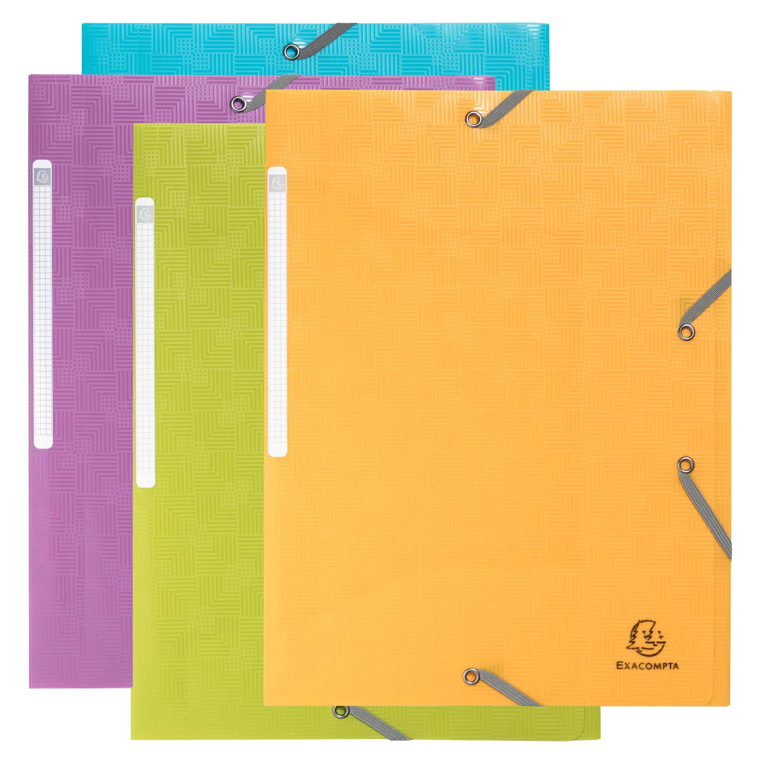 Exacompta 55990E 24x Sammelmappe 3Kl A4 PP Pop'NCo sortiert
