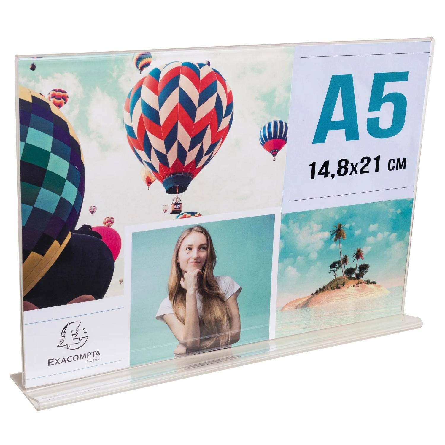 Exacompta 85159D 30x Tischaufsteller A5 T-Form Hoch