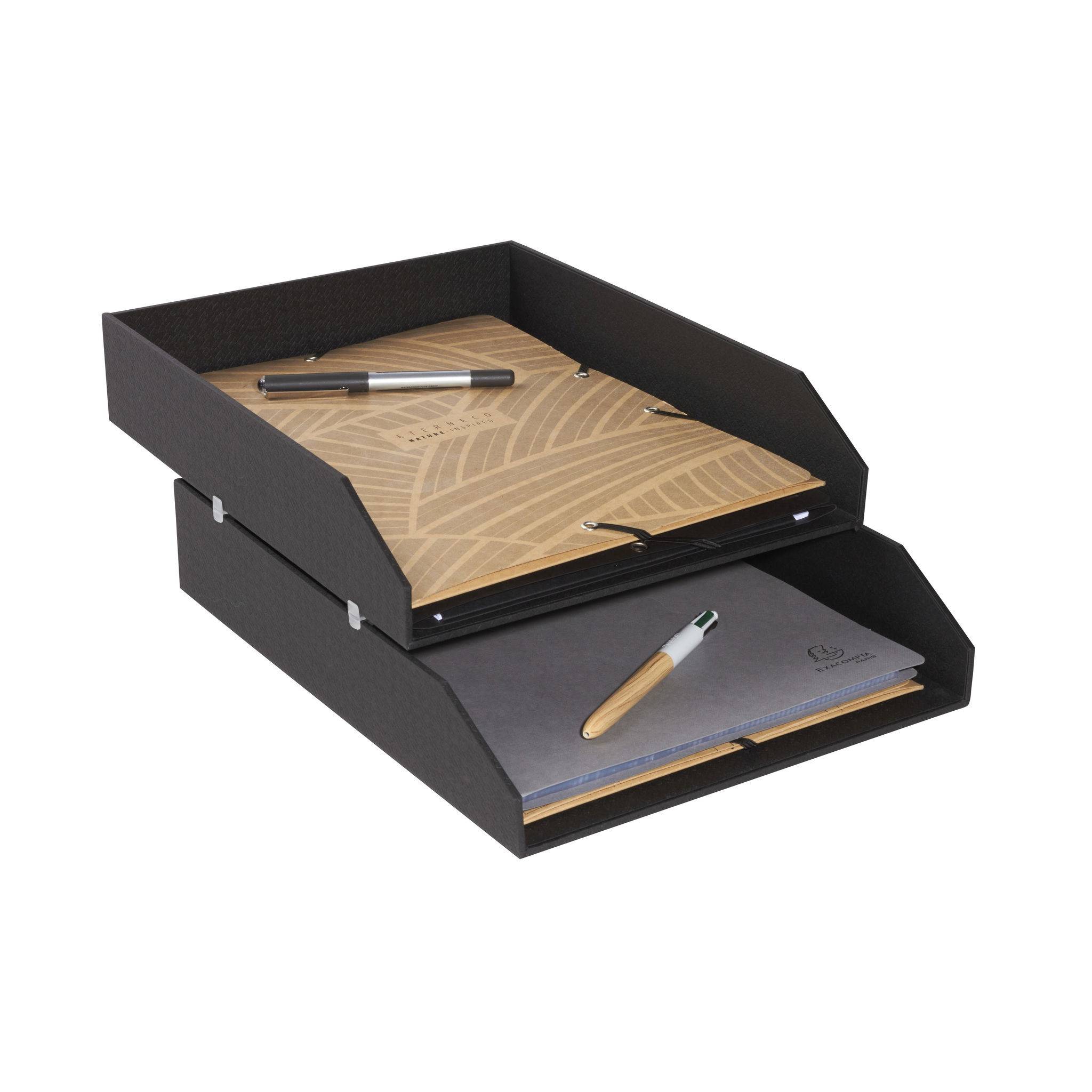 Exacompta 14601E 2x Set 2 Ablagekörben OfficeByMe schwarz
