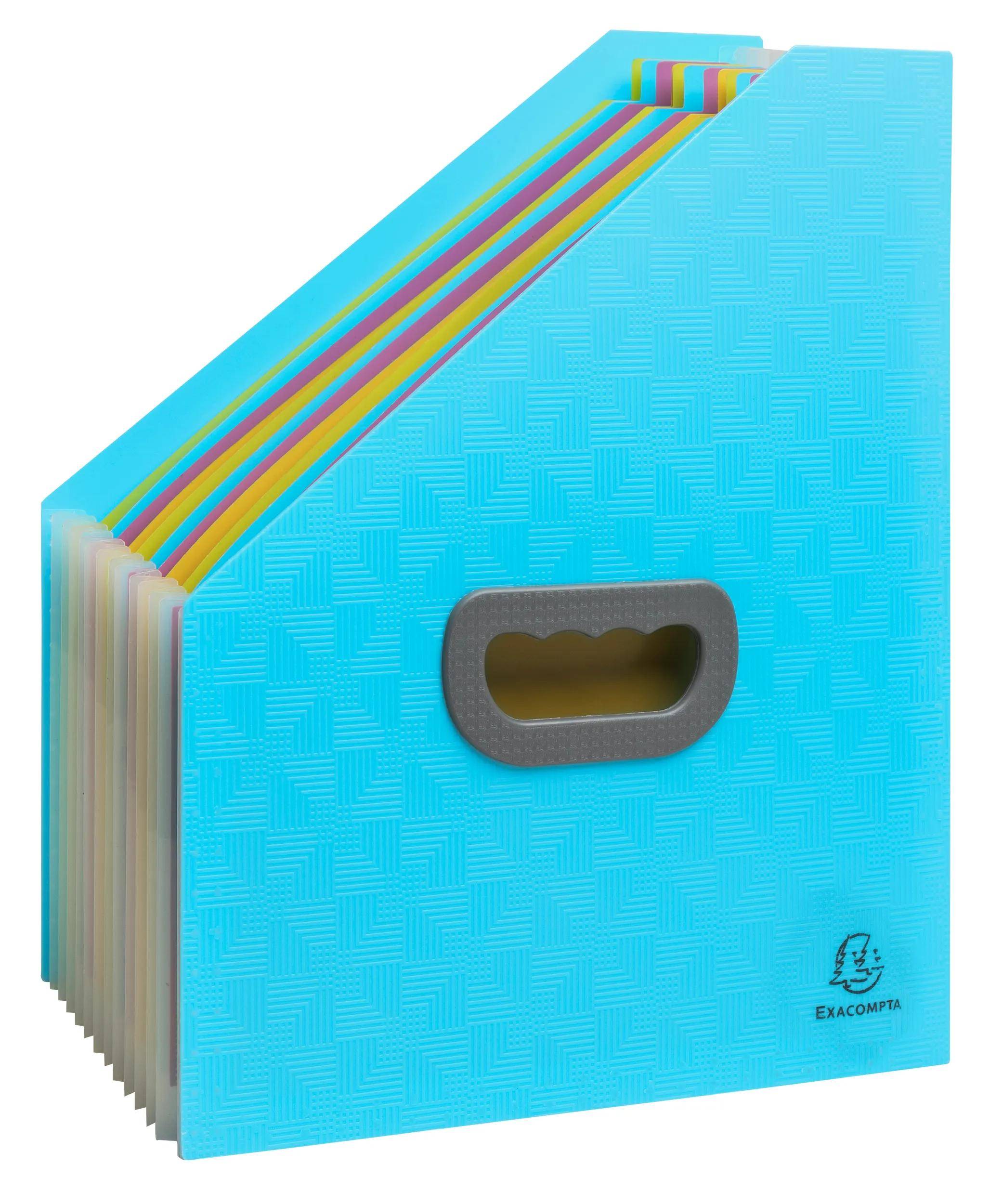 Exacompta 55599E 4x Fächer-Stehsammler 12tlg PP Pop'NCo