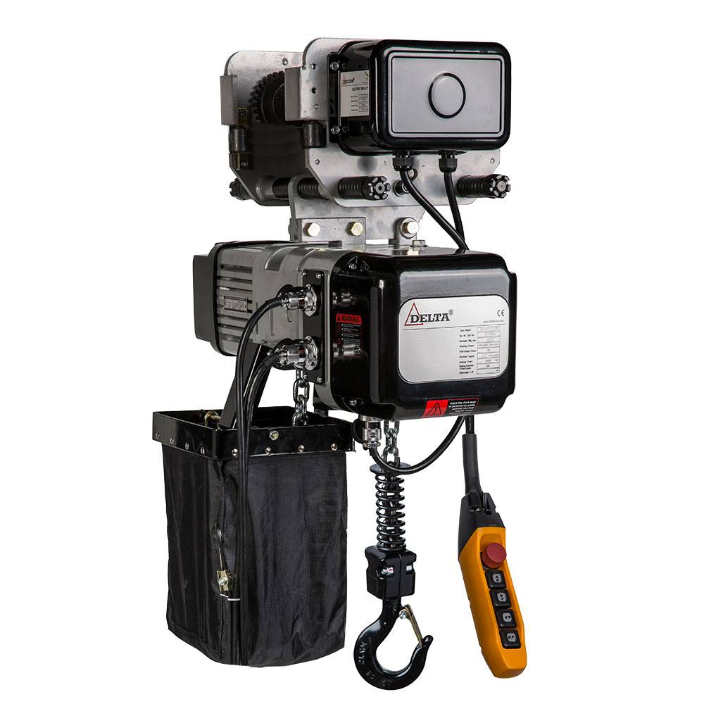 DELTA Elektrischer Kettenzug mit elektrischem Fahrwerk DTD - 400V - Tragkraft 1,0t Hubhöhe 3m 1 Geschwindigkeit