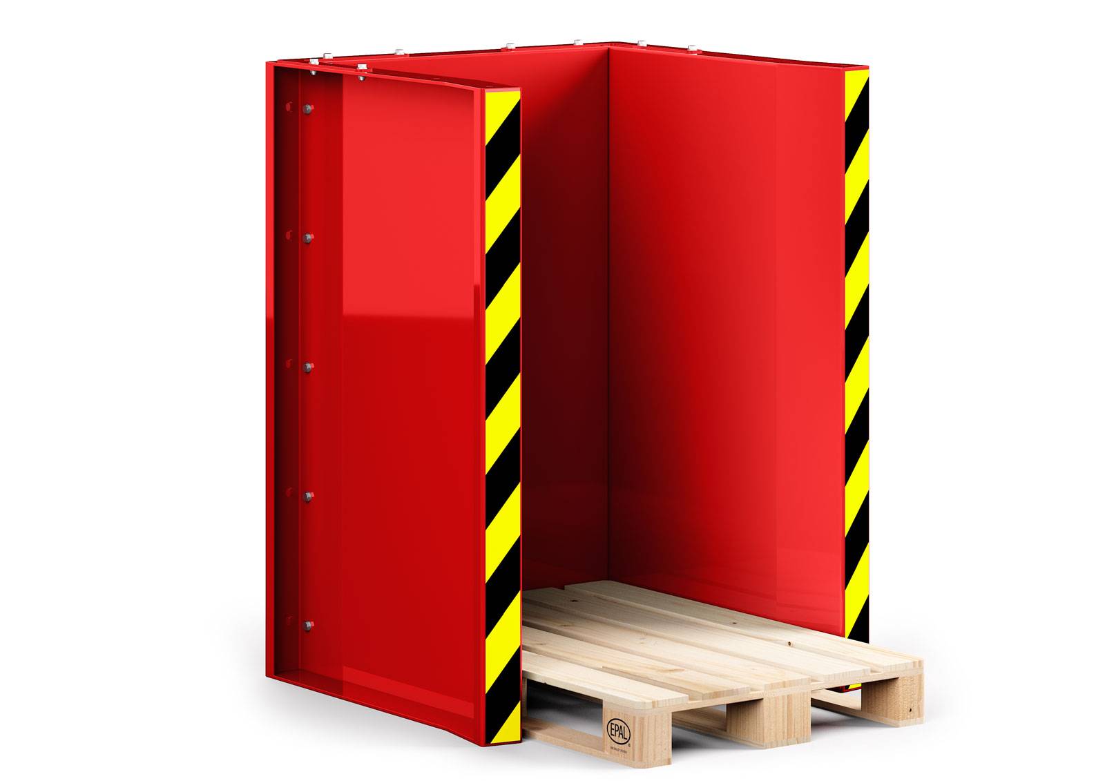 RR Industrietechnik Paletten Stapel Station RPS-10 BxTxH 1020x945x1425 mm RAL 3000 Feuerrot