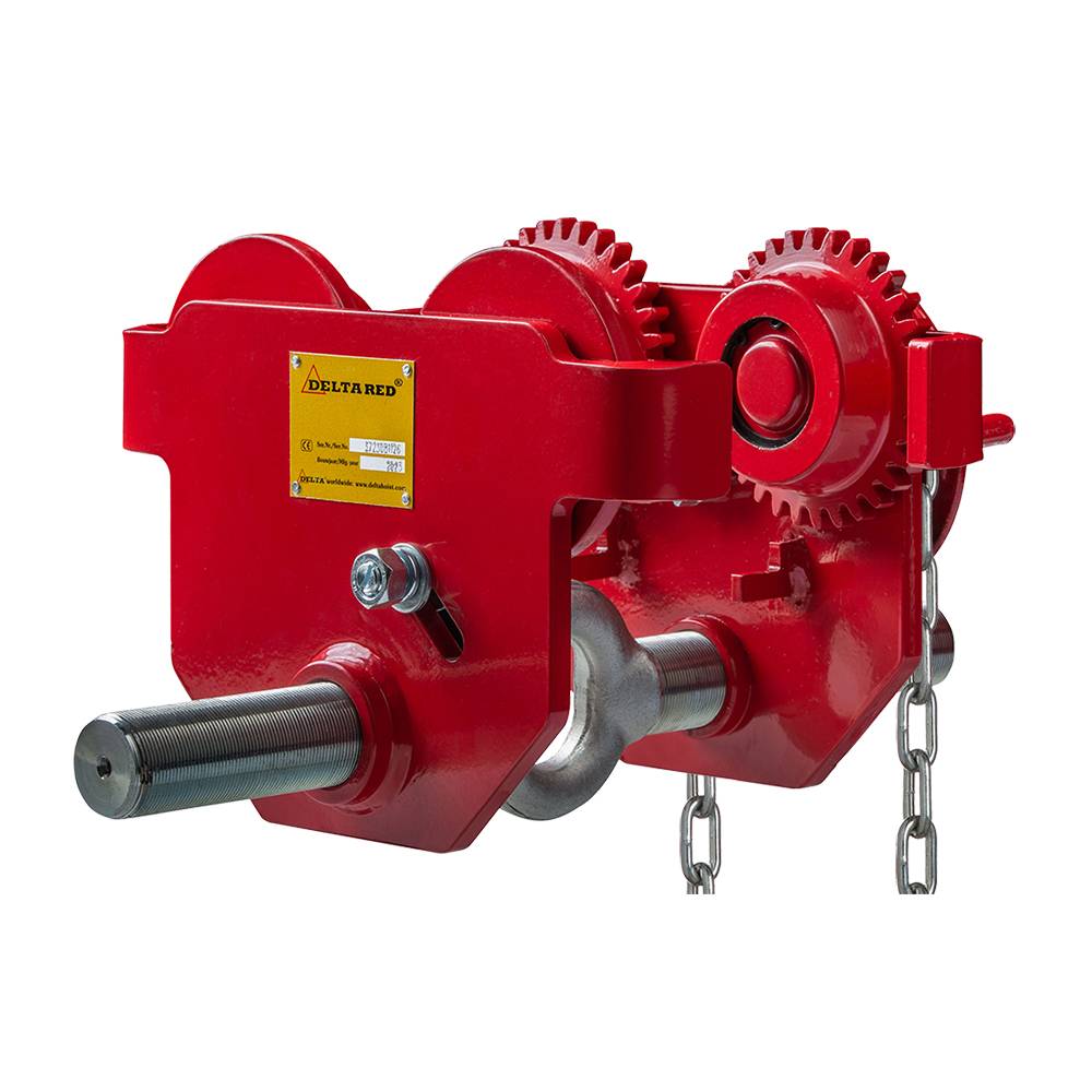 Delta Rot Haspelfahrwerk Tragkraft 3,0t Handkette 9,5m