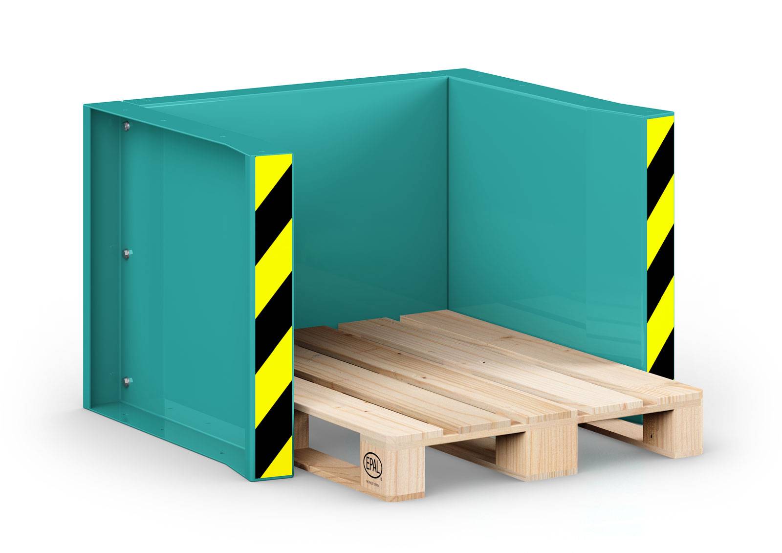 RR Industrietechnik Paletten Stapel Station RPS-05 BxTxH 1020x945x740 mm RAL 5018 Türkisblau