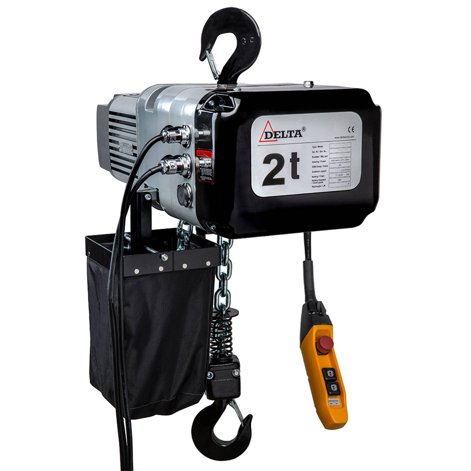 DELTA Elektrischer Kettenzug DTS – 400V - Tragkraft 2,0t Hubhöhe 3m 1 Geschwindigkeit