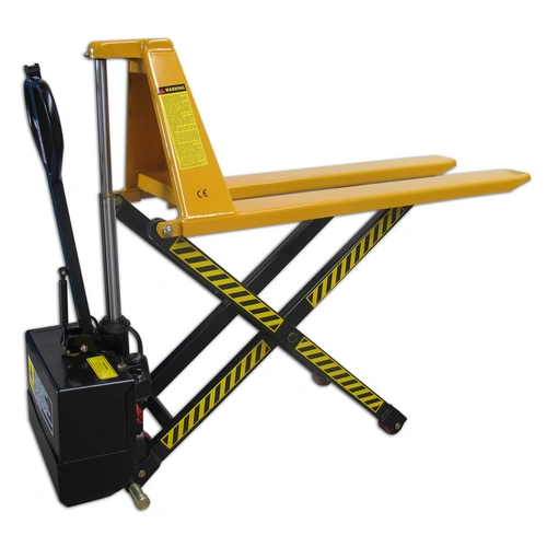 qteck Semi-Elektrischer Scherenhubwagen SHW-Serie 1500kg Tragkraft PU/Single 1095mm Gabellänge qteck Semi-Elektrischer Scherenhubwagen SHW-Serie 1500kg Tragkraft PU/Single 1095mm Gabellänge