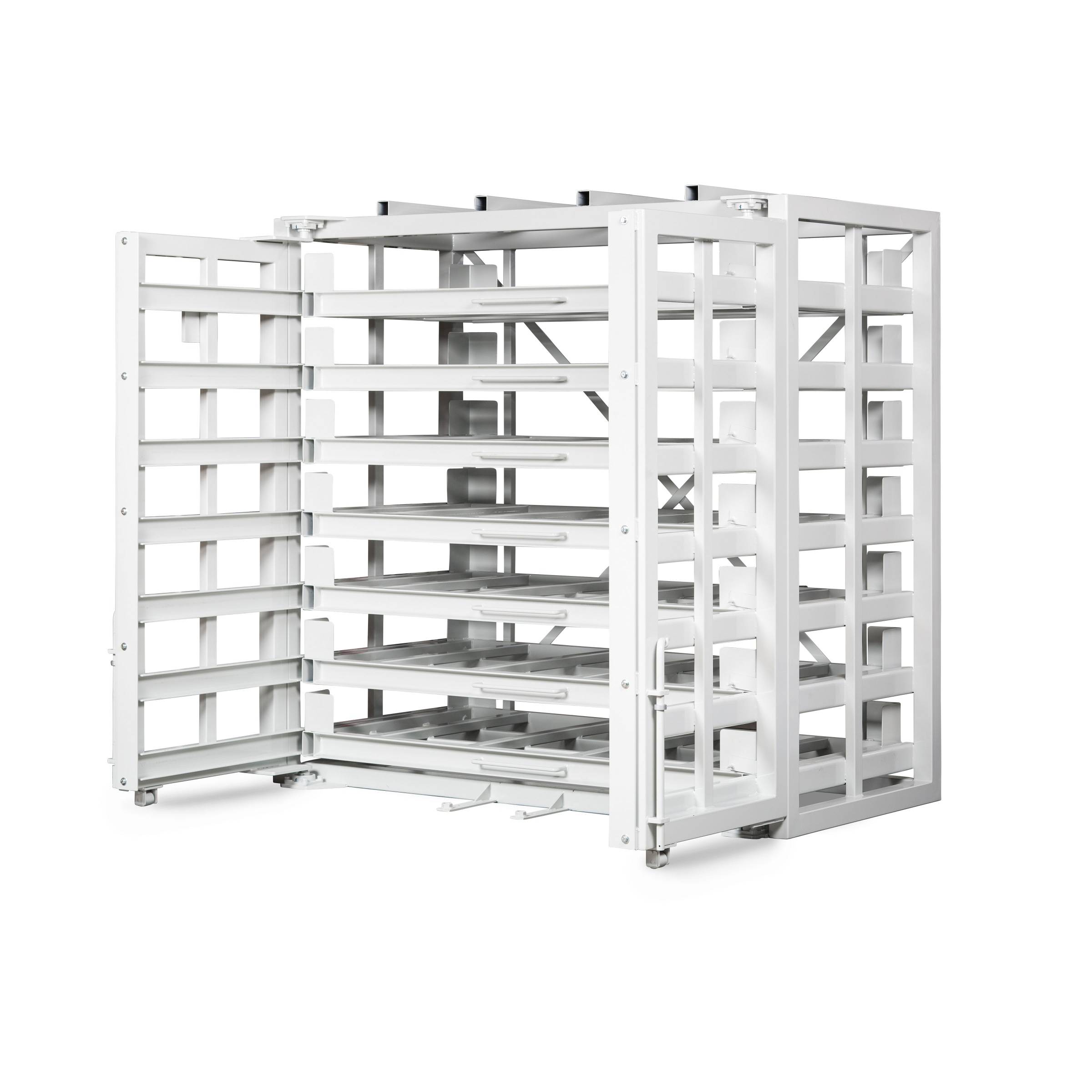RR Industrietechnik Schubfachregal für Bleche RBR-20T 2370x1150x2310mm 8 Etagen mit Tiefenauflage