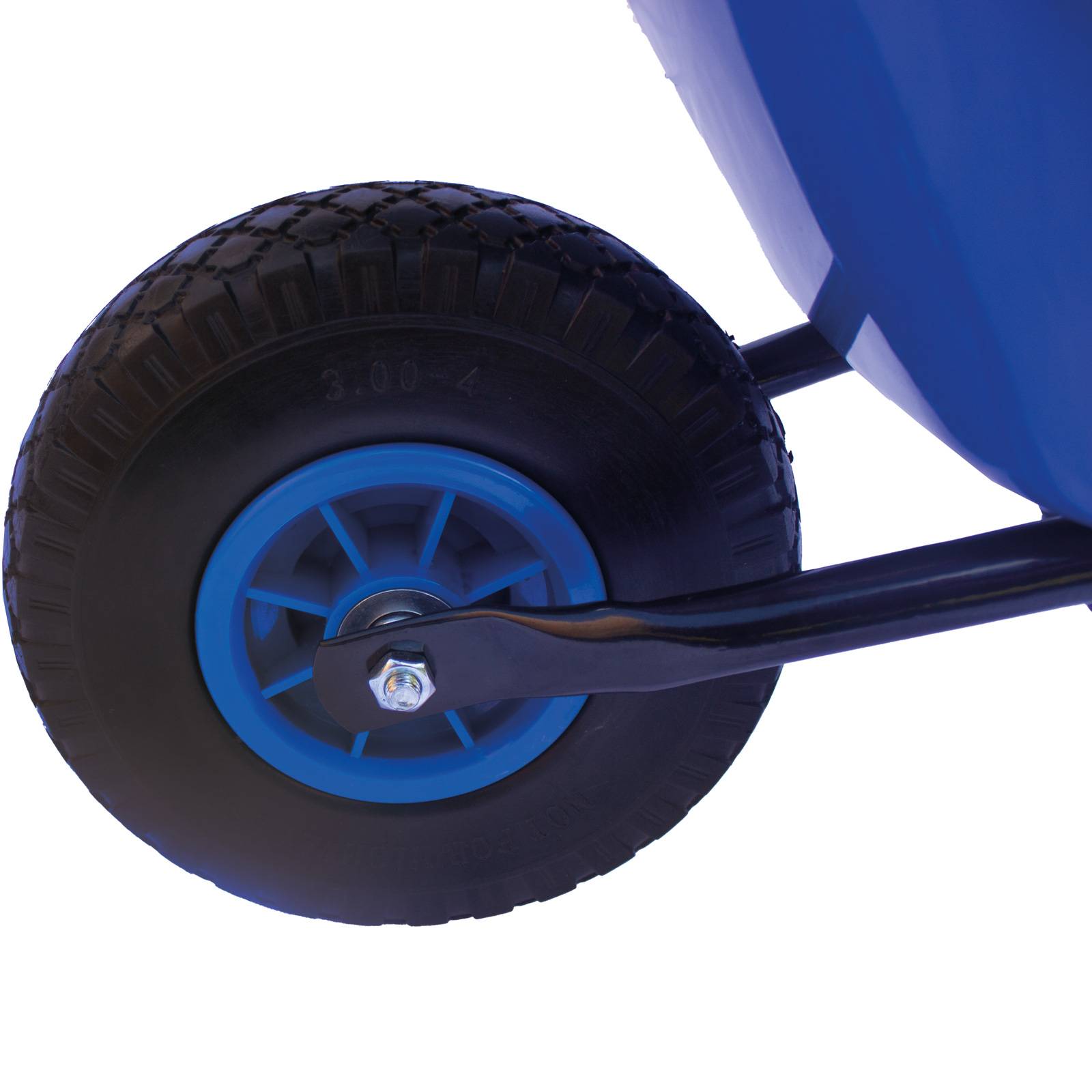 Pro-Bau-Tec Kinderschubkarre Blau mit PP-Mulde 20L mit PU-Rad