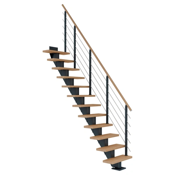 Dolle Mittelholmtreppe Frankfurt Gerade Eiche weiß, geölt 75 cm breit für GH 240 – 279 cm UK Metall Anthrazit mit Geländer Dolle Mittelholmtreppe Frankfurt Gerade Eiche weiß, geölt 75 cm breit für GH 240 – 279 cm UK Metall Anthrazit mit Geländer