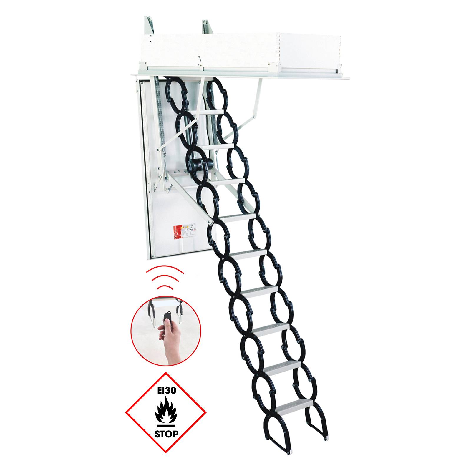 Minka Bodentreppe Type 18 Univers brandhemmend 140x70cm mit U-Wert 1,3 W/m2K Raumhöhe 290-315cm