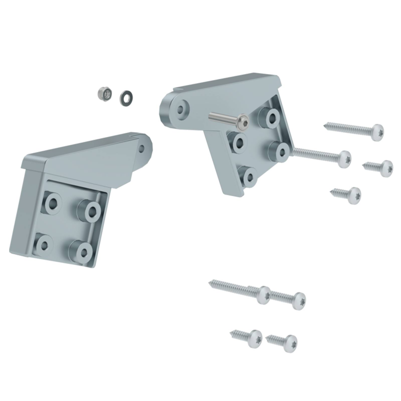 MUNK Ersatzscharnier-Set für Stufen-Stehleitern beidseitig begehbar aus Aluminium