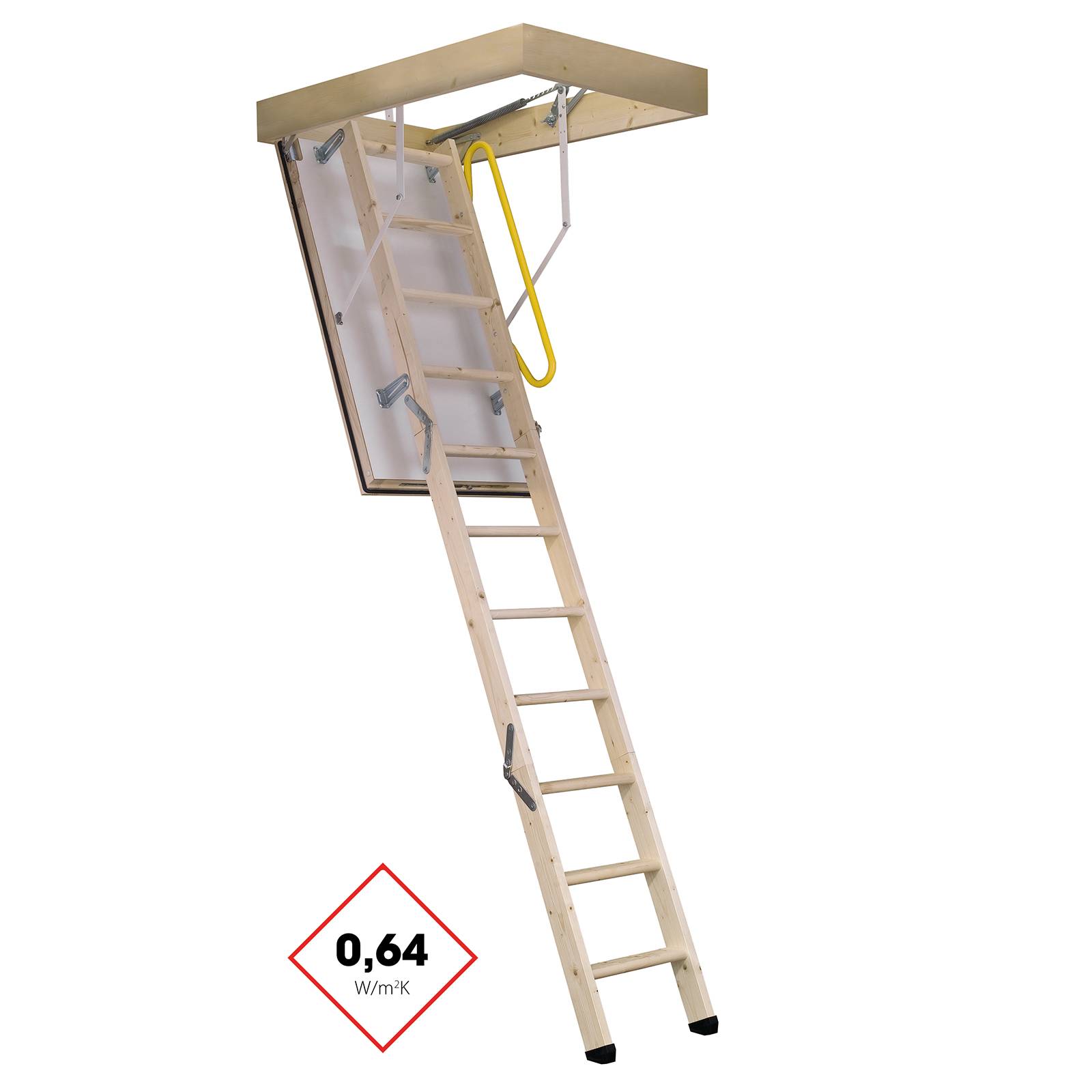 Minka Bodentreppe Polar 60 mit U-Wert 0,64 W/m2K bis 280cm Raumhöhe 130x70cm Deckenöffnung