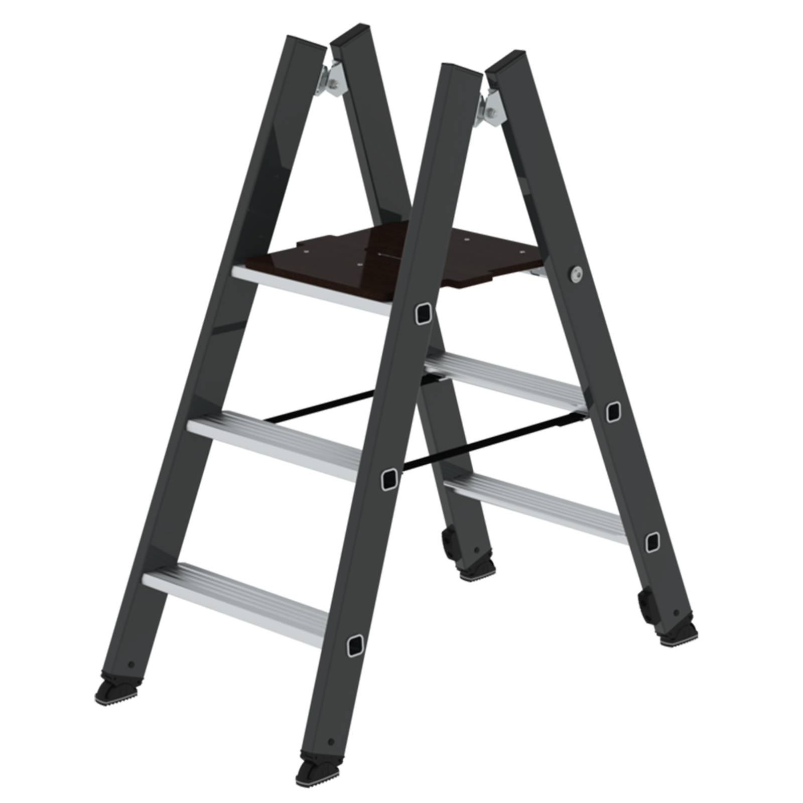 MUNK ML Klapptritt beidseitig begehbar RAL 7016 3 Stufen