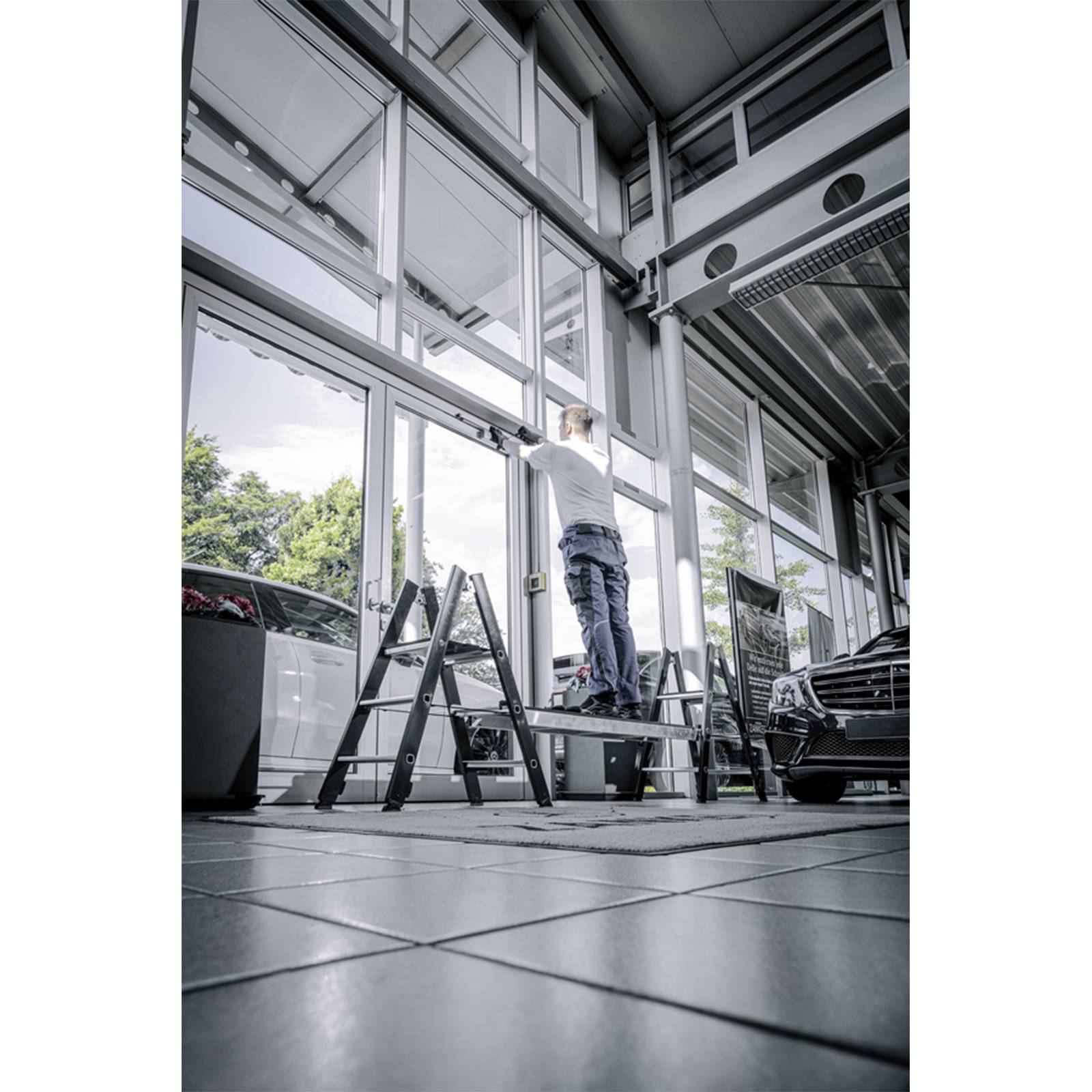 MUNK ML Klapptritt beidseitig begehbar RAL 7016 3 Stufen