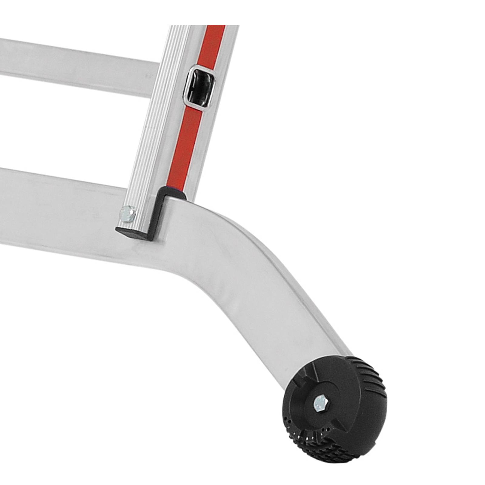 Hymer Stufenmehrzweckleiter mit Wandlaufrollen 3x8 Sprossen/Stufen