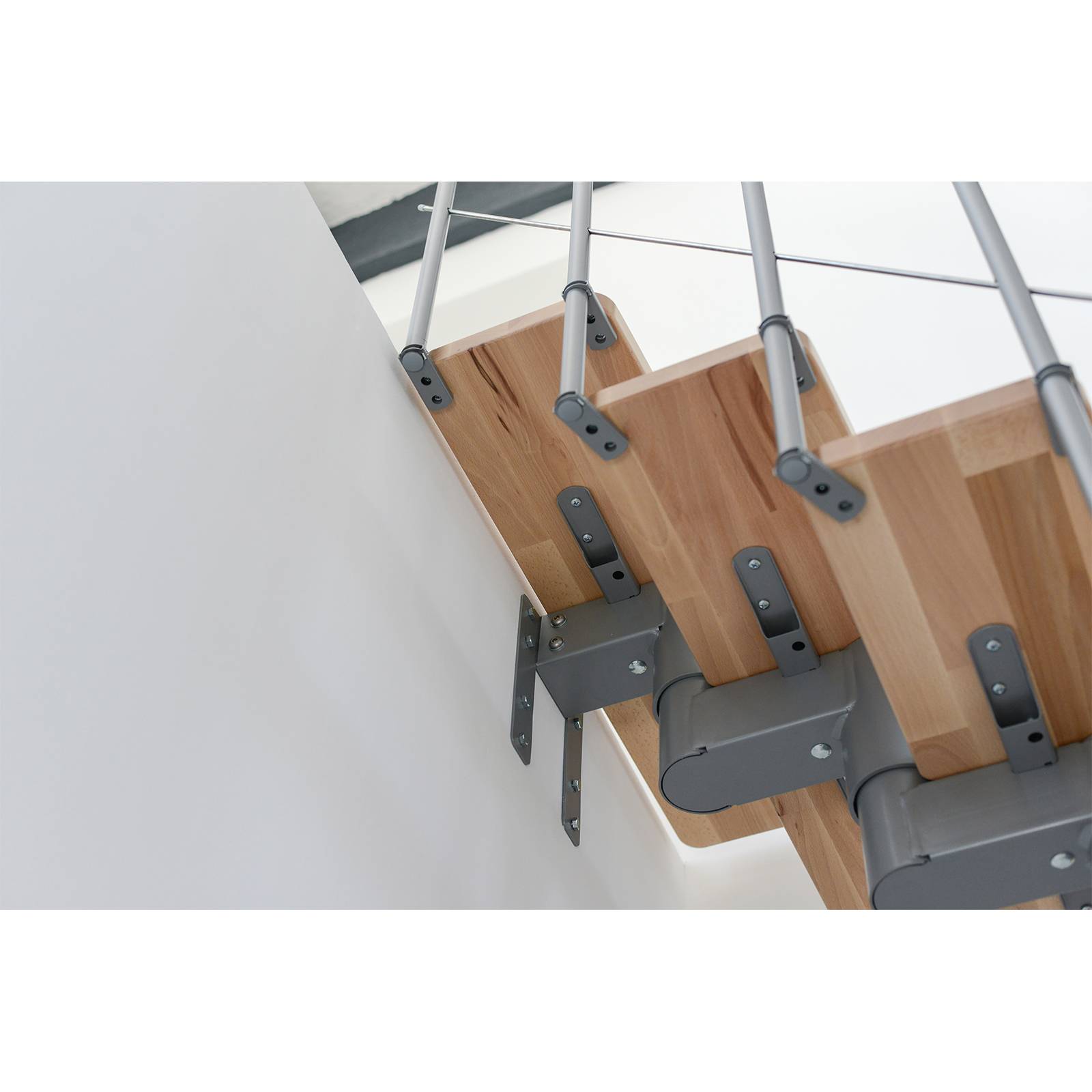 Minka Mittelholmtreppe Comfort Top 37 - 312cm Geschosshöhe Buche Grau